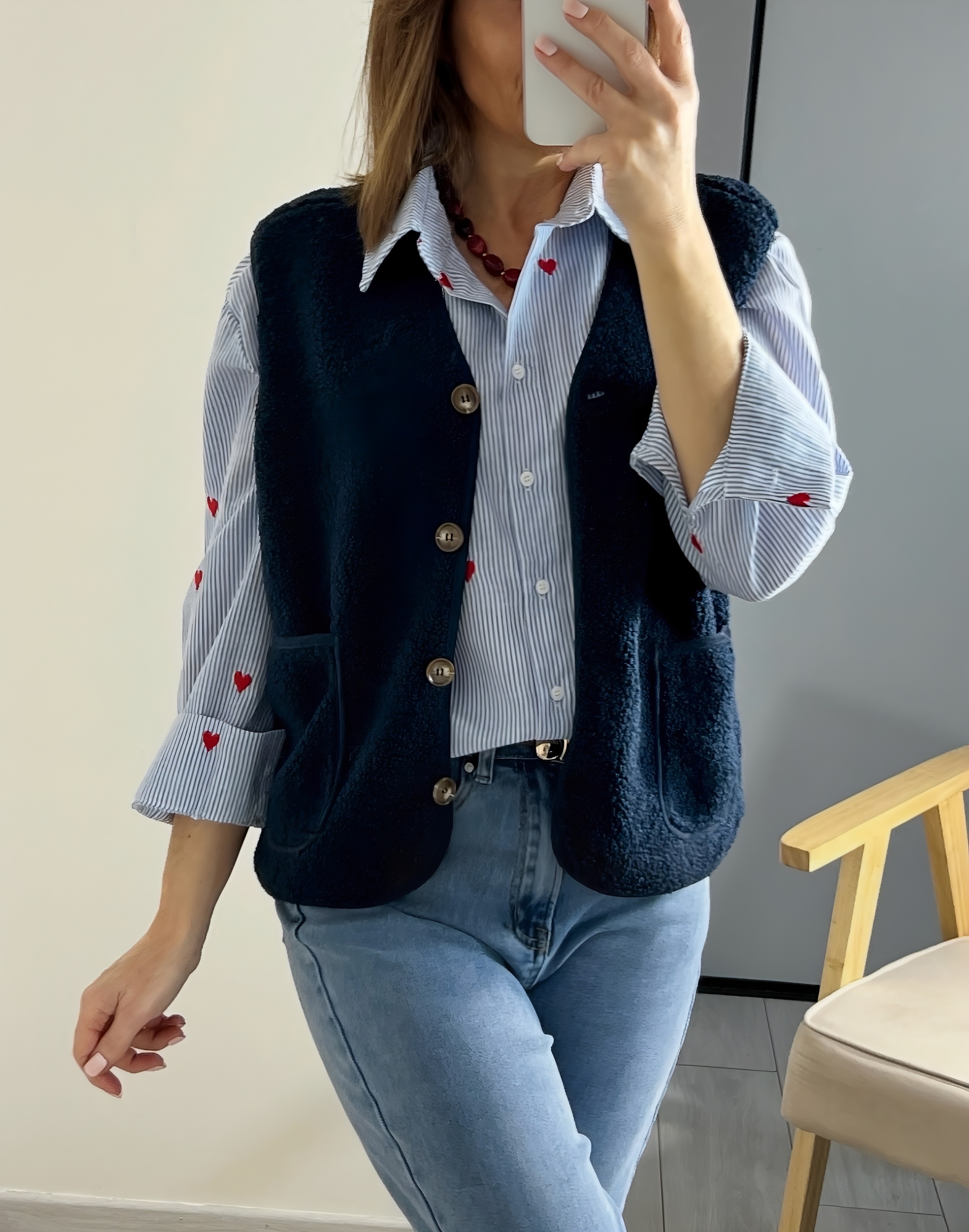 le gilet gabriel marine -2