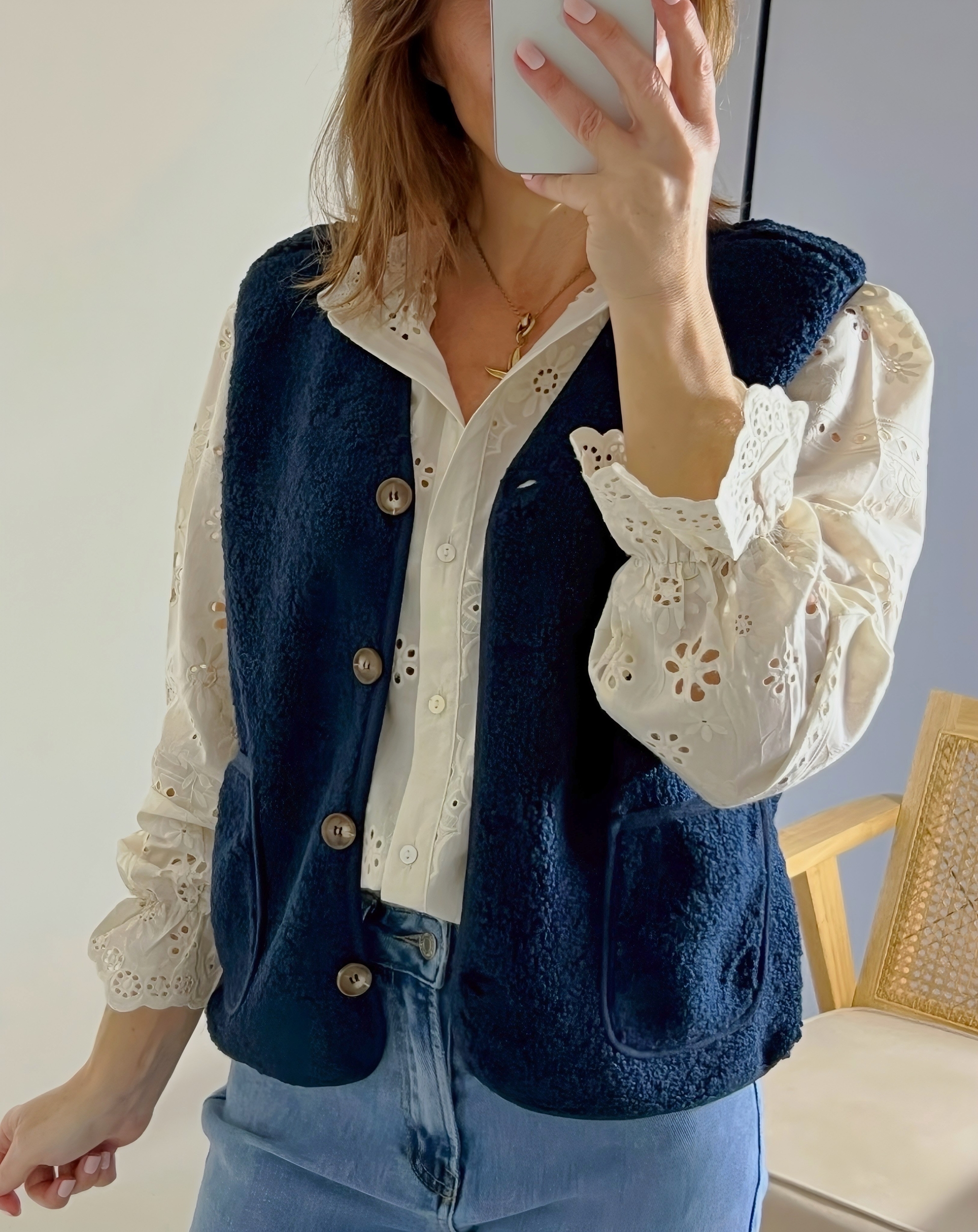 le gilet gabriel marine -4