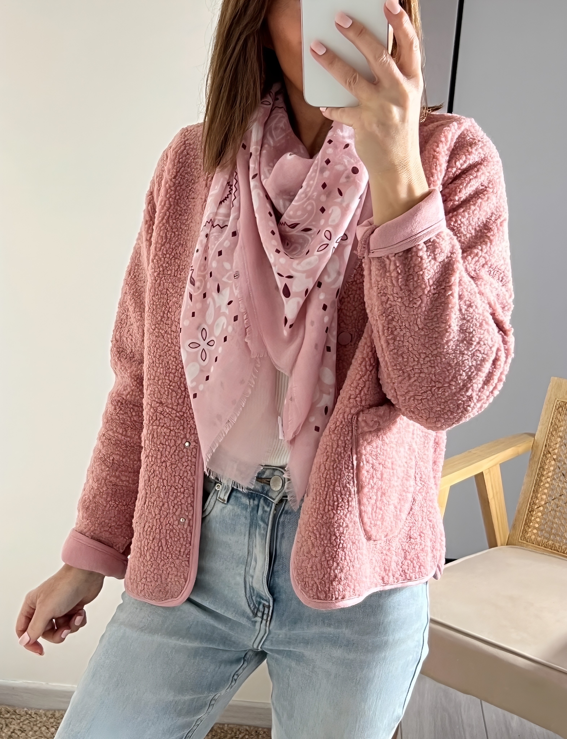 la veste bianca rose -5