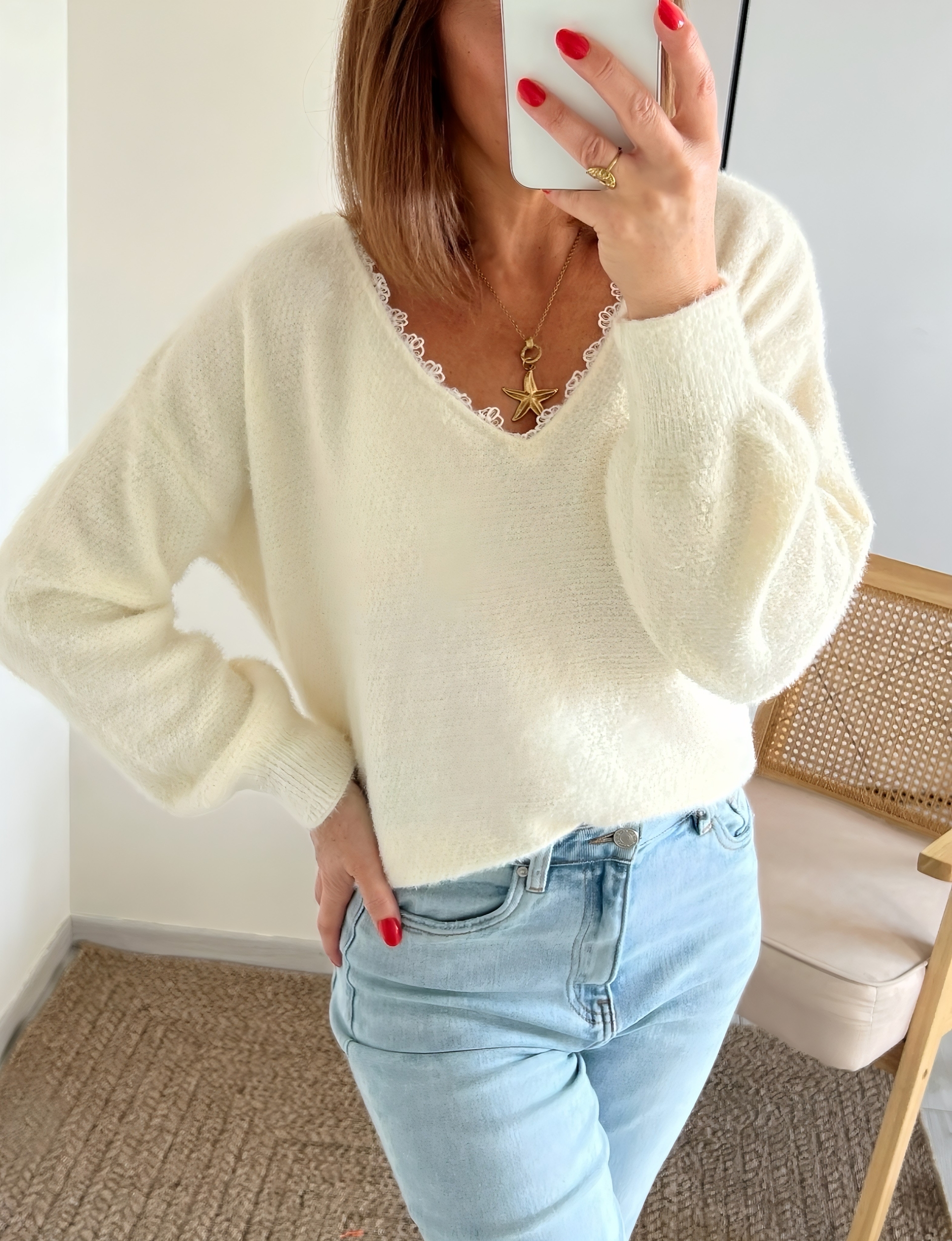 le pull billie crème -1