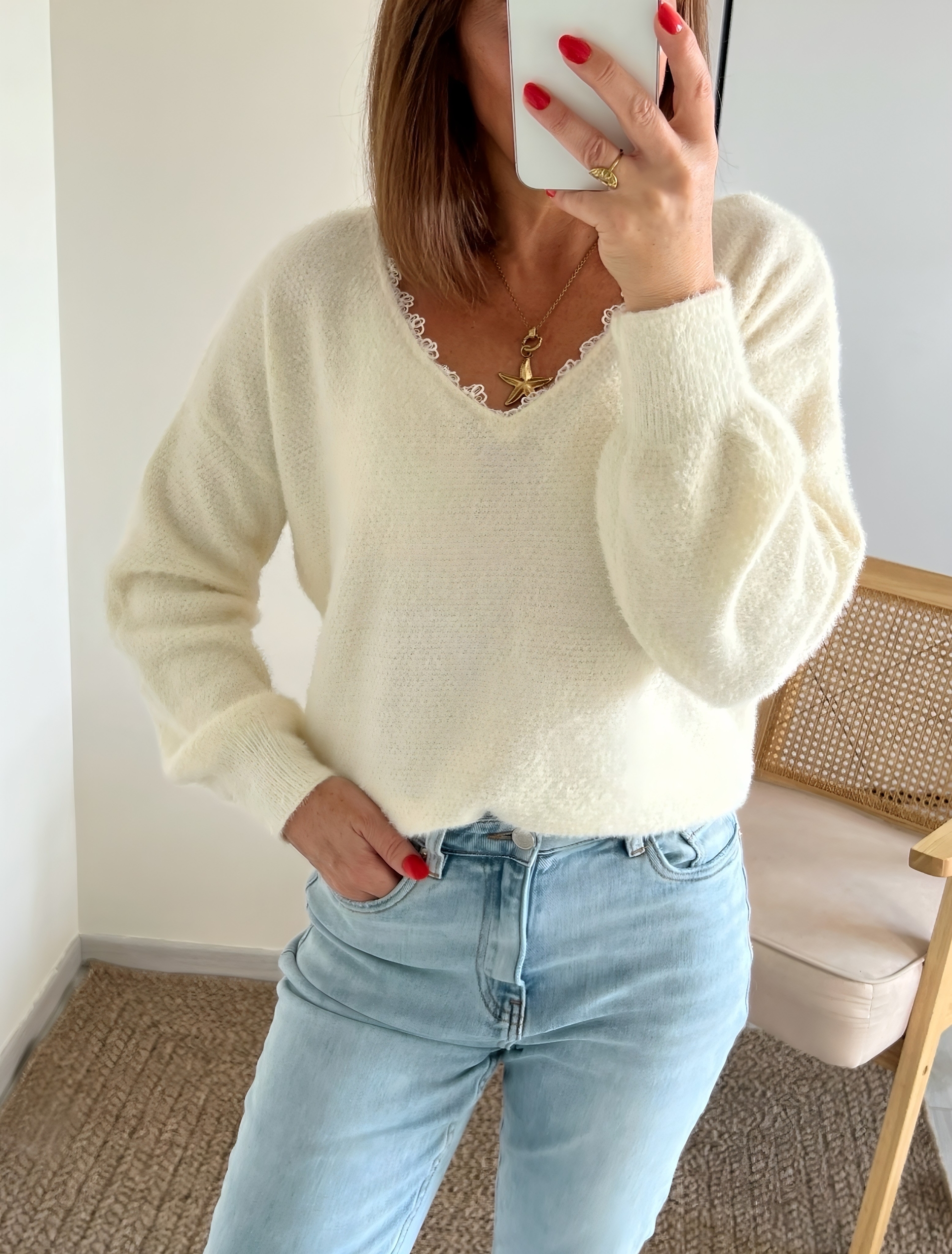 le pull billie crème -3
