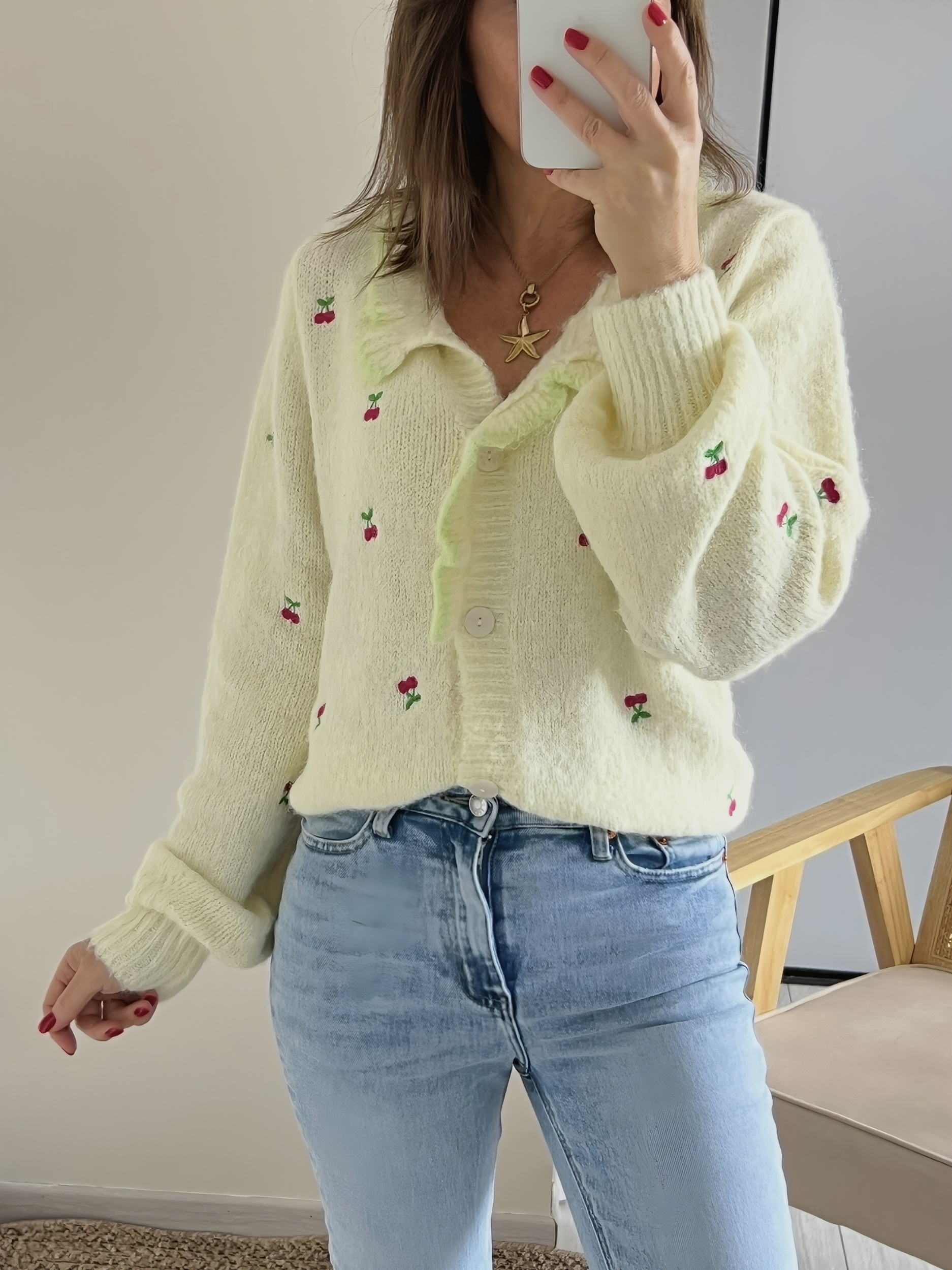 le gilet cherry jaune -2