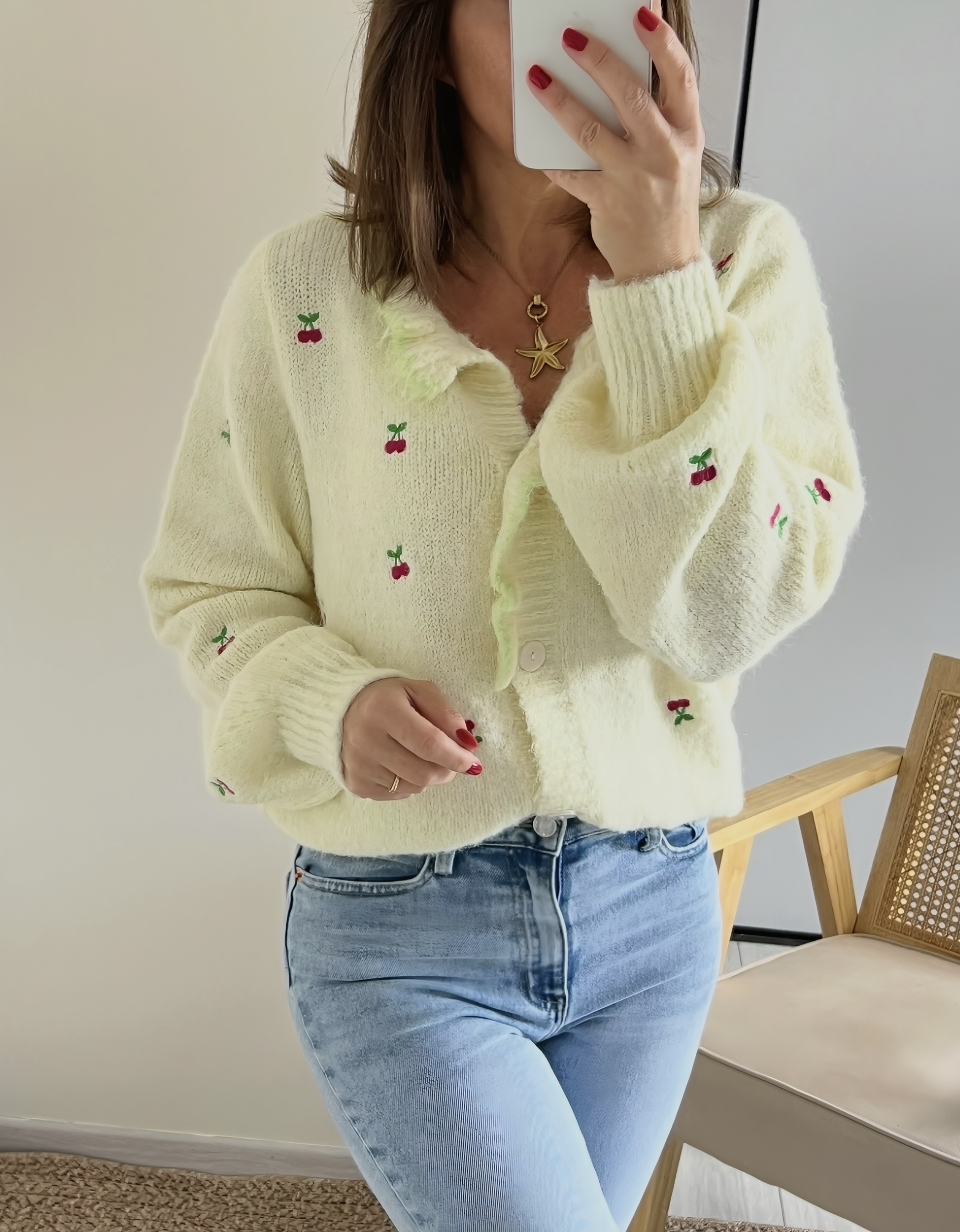 le gilet cherry jaune -3