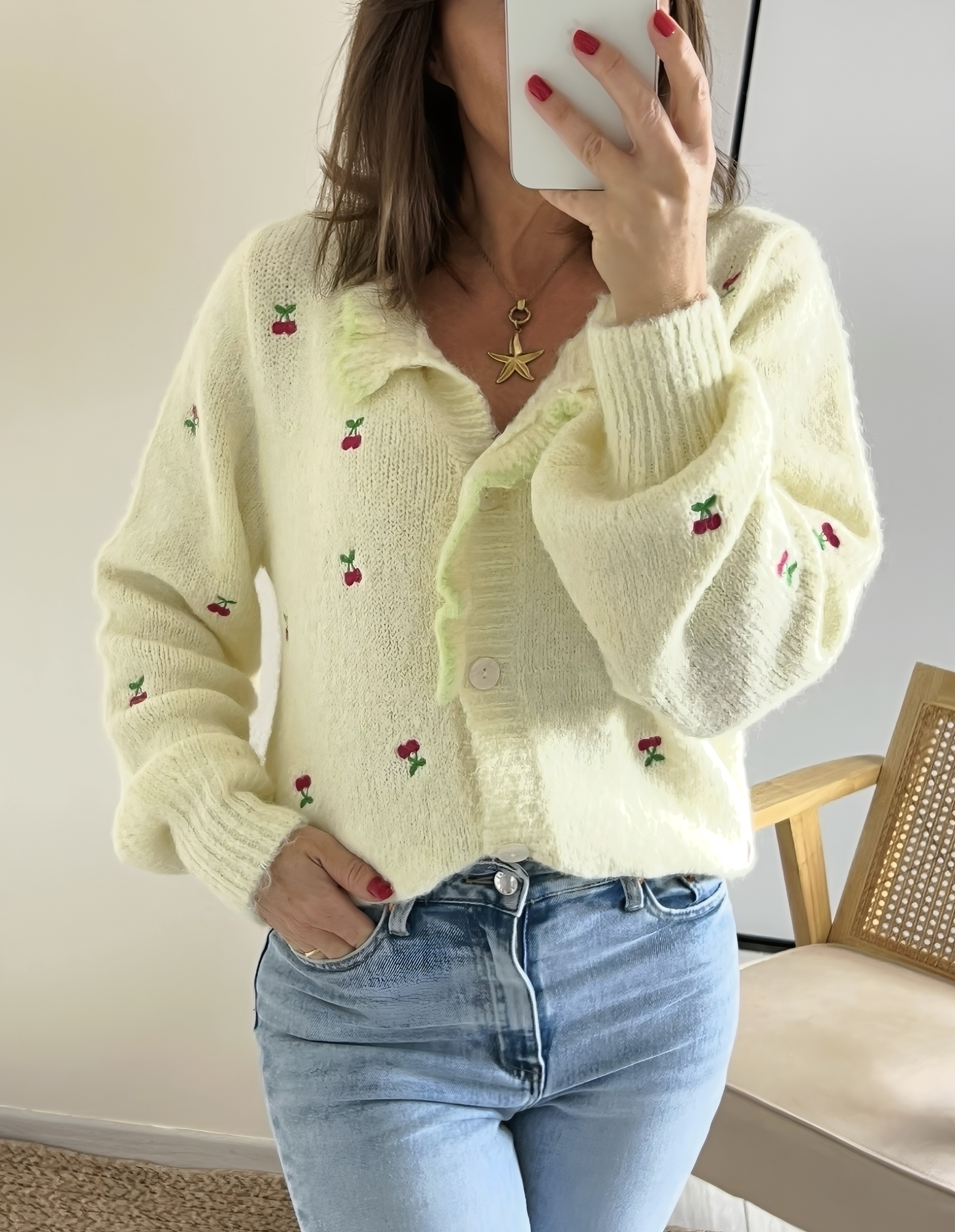 le gilet cherry jaune -4