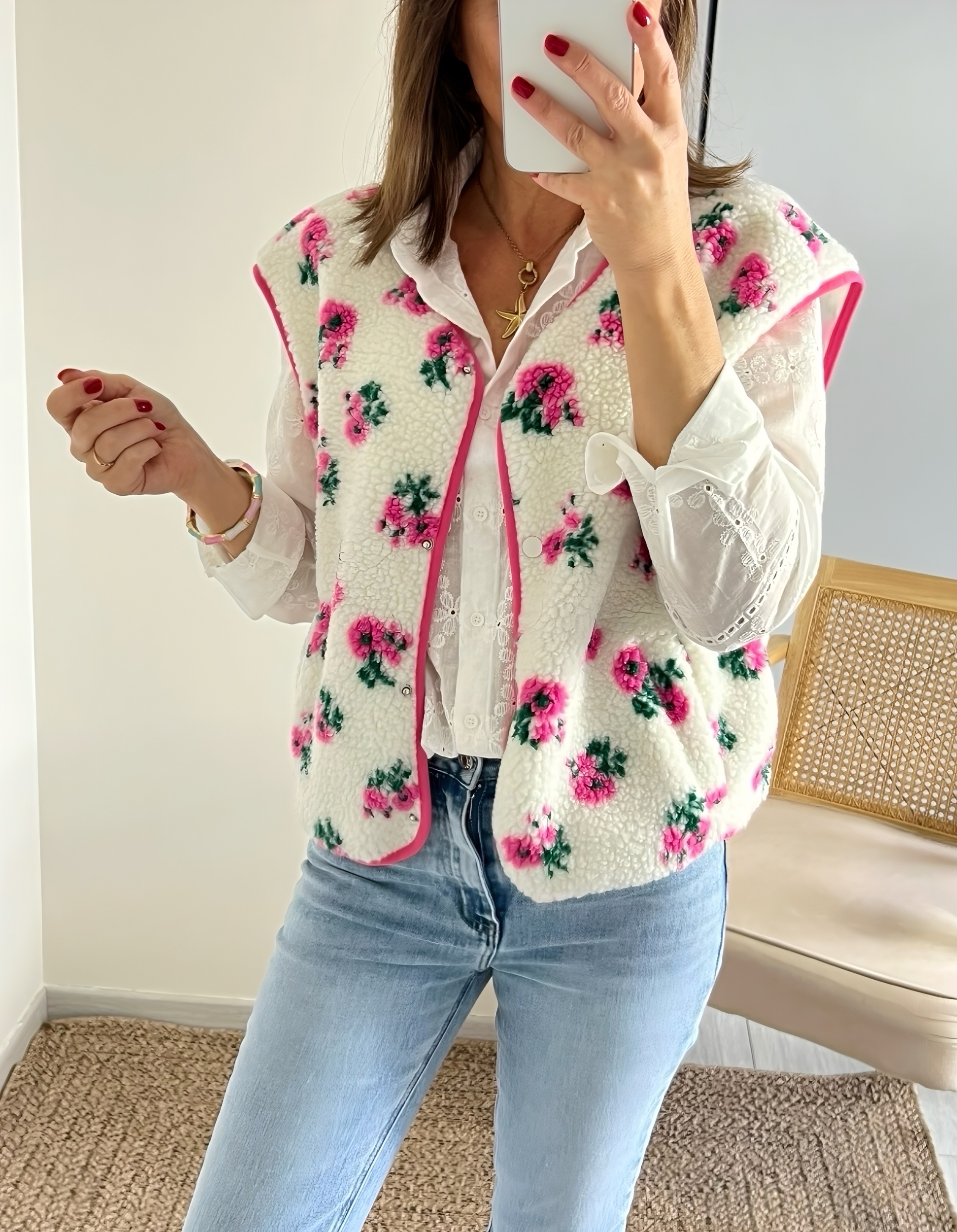 le gilet flower -5