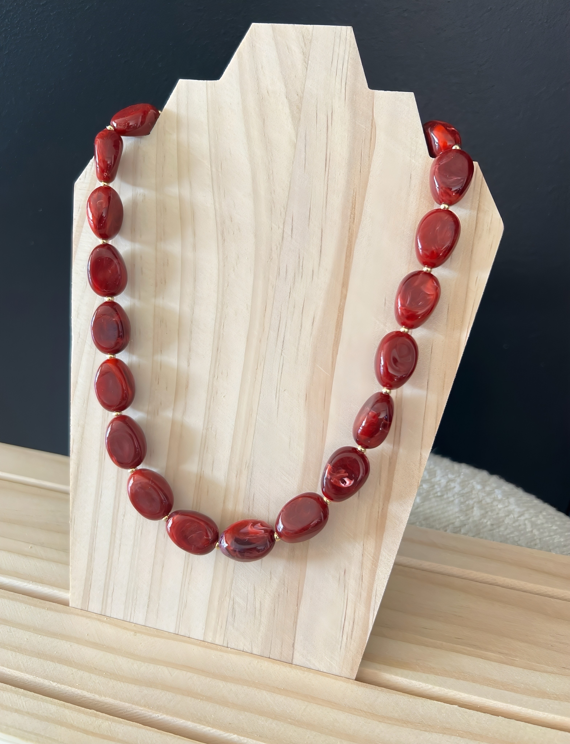 le collier meline bordeaux -2