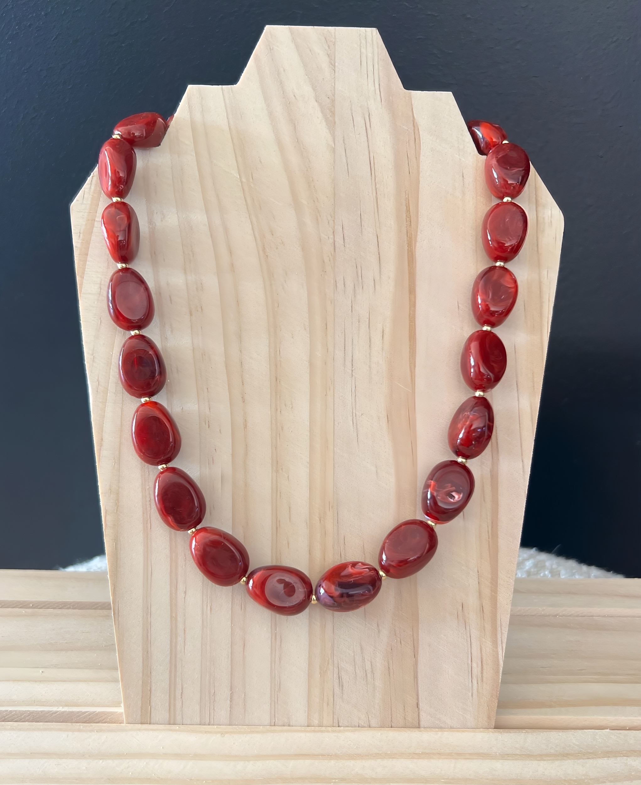 le collier meline bordeaux -1