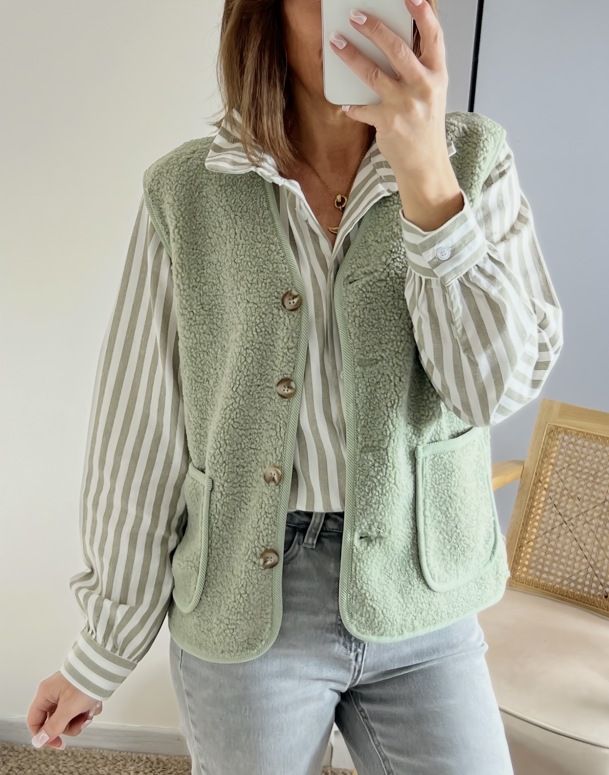 le gilet gabriel vert -1