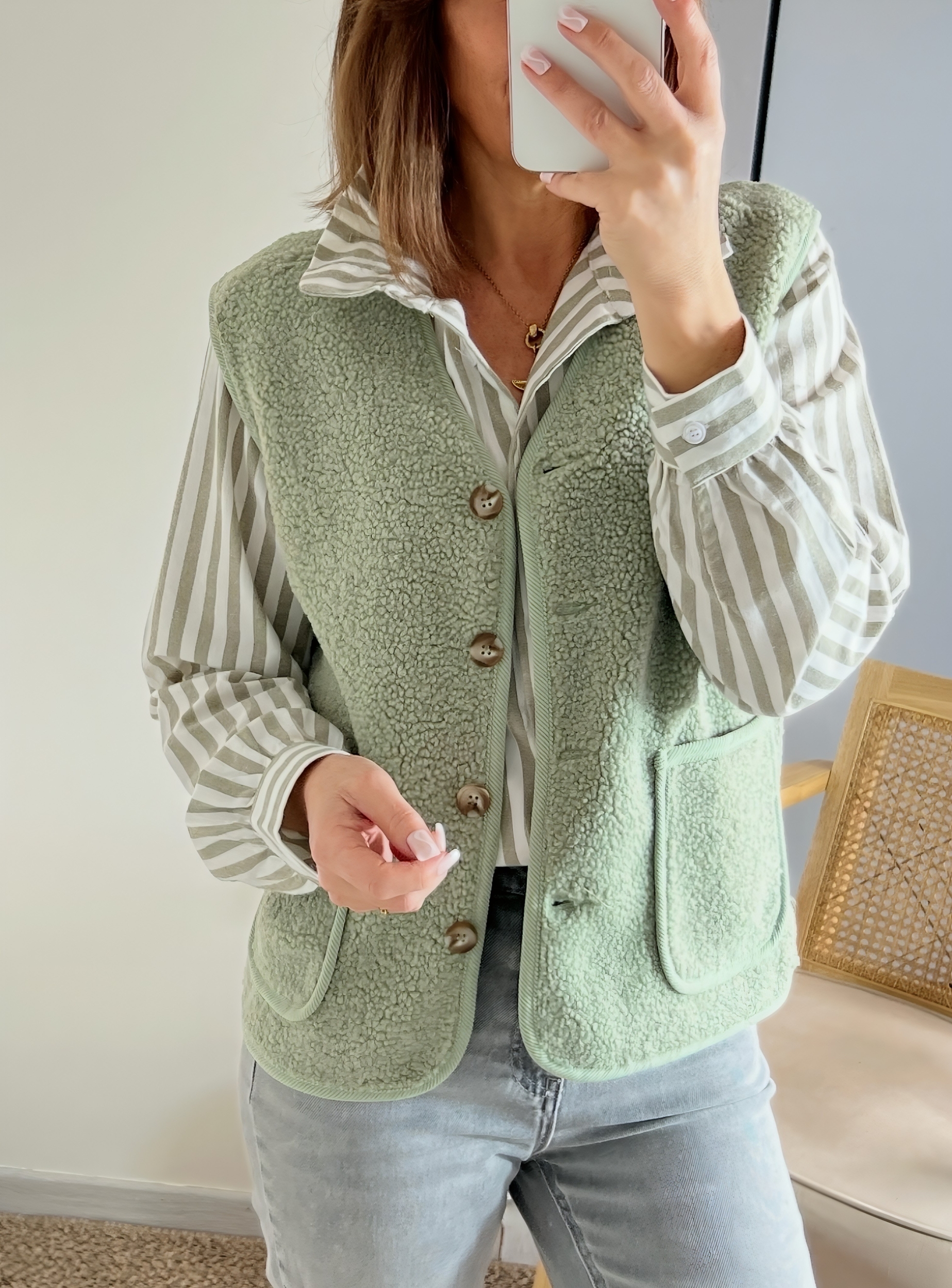 le gilet gabriel vert -2