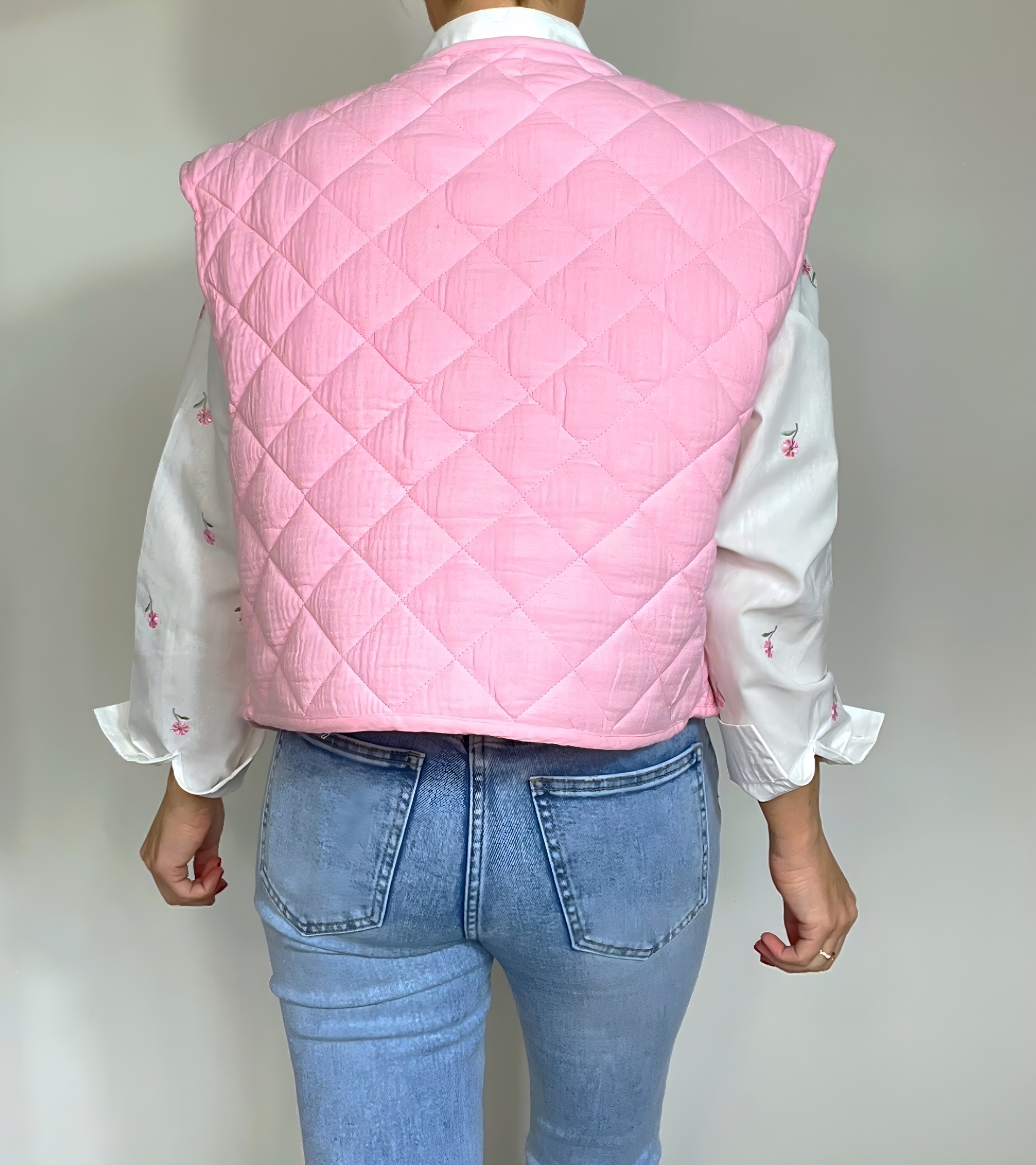 le gilet flavio rose -5