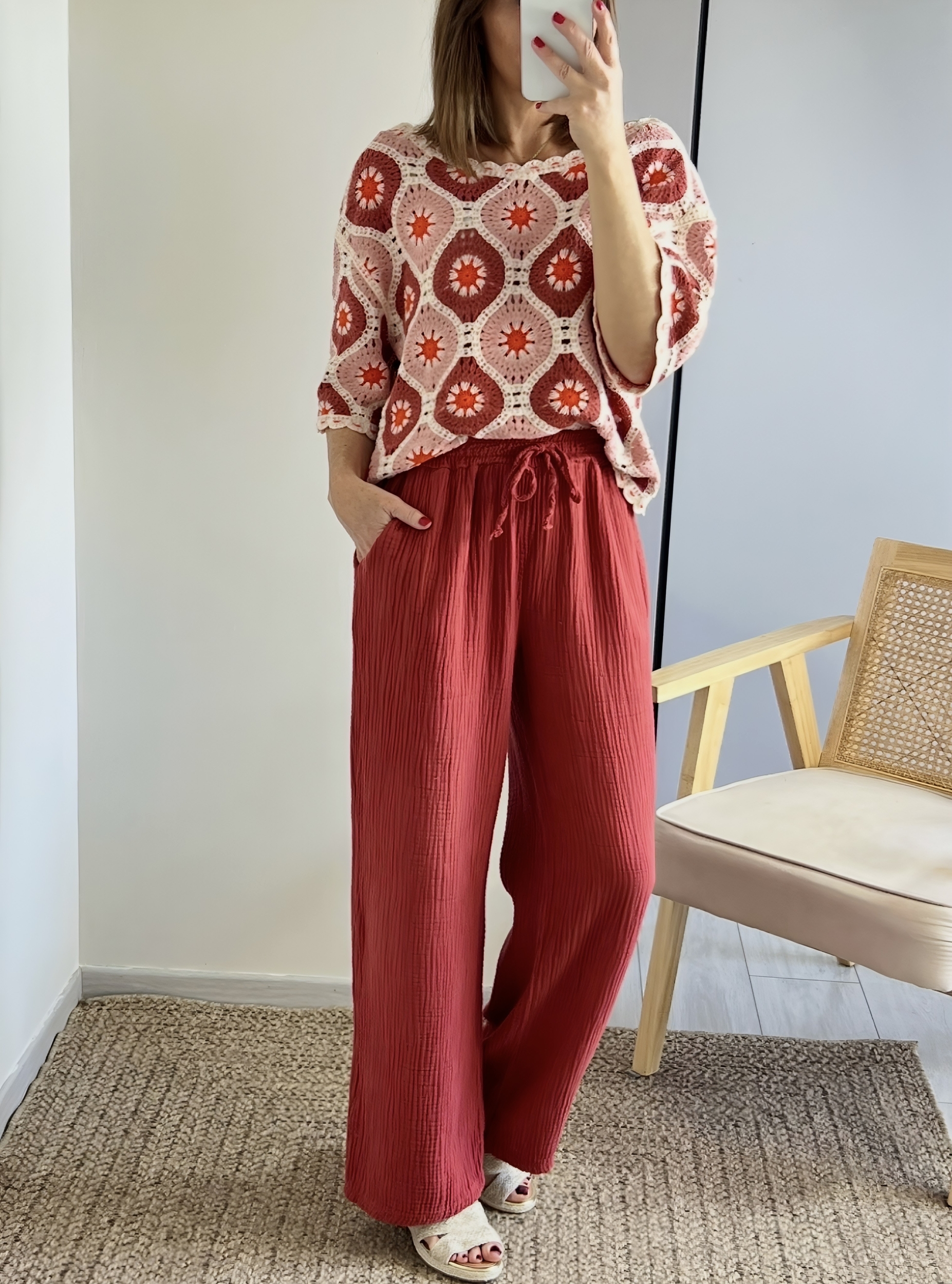 le pantalon noe terracota -1