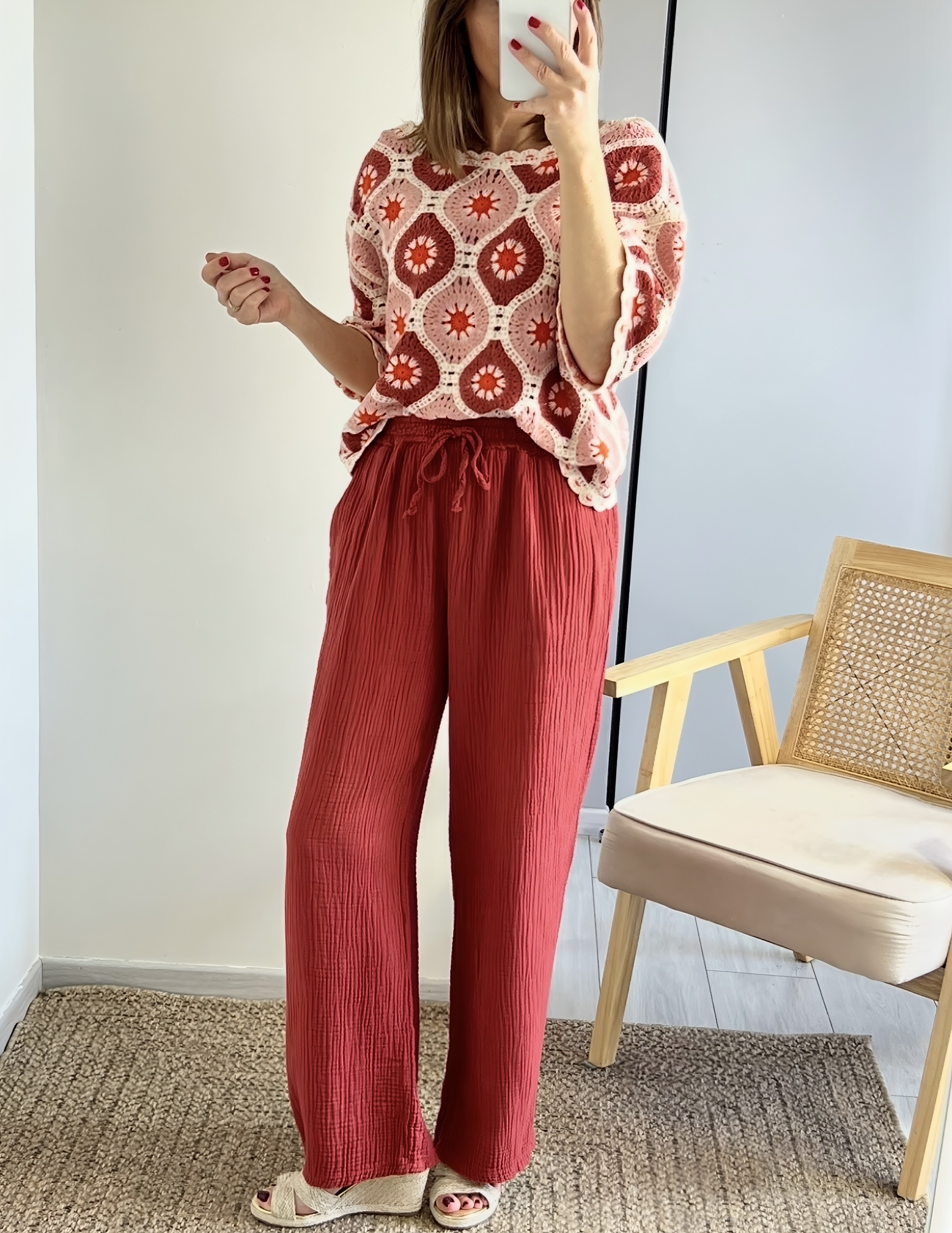le pantalon noe terracota -2