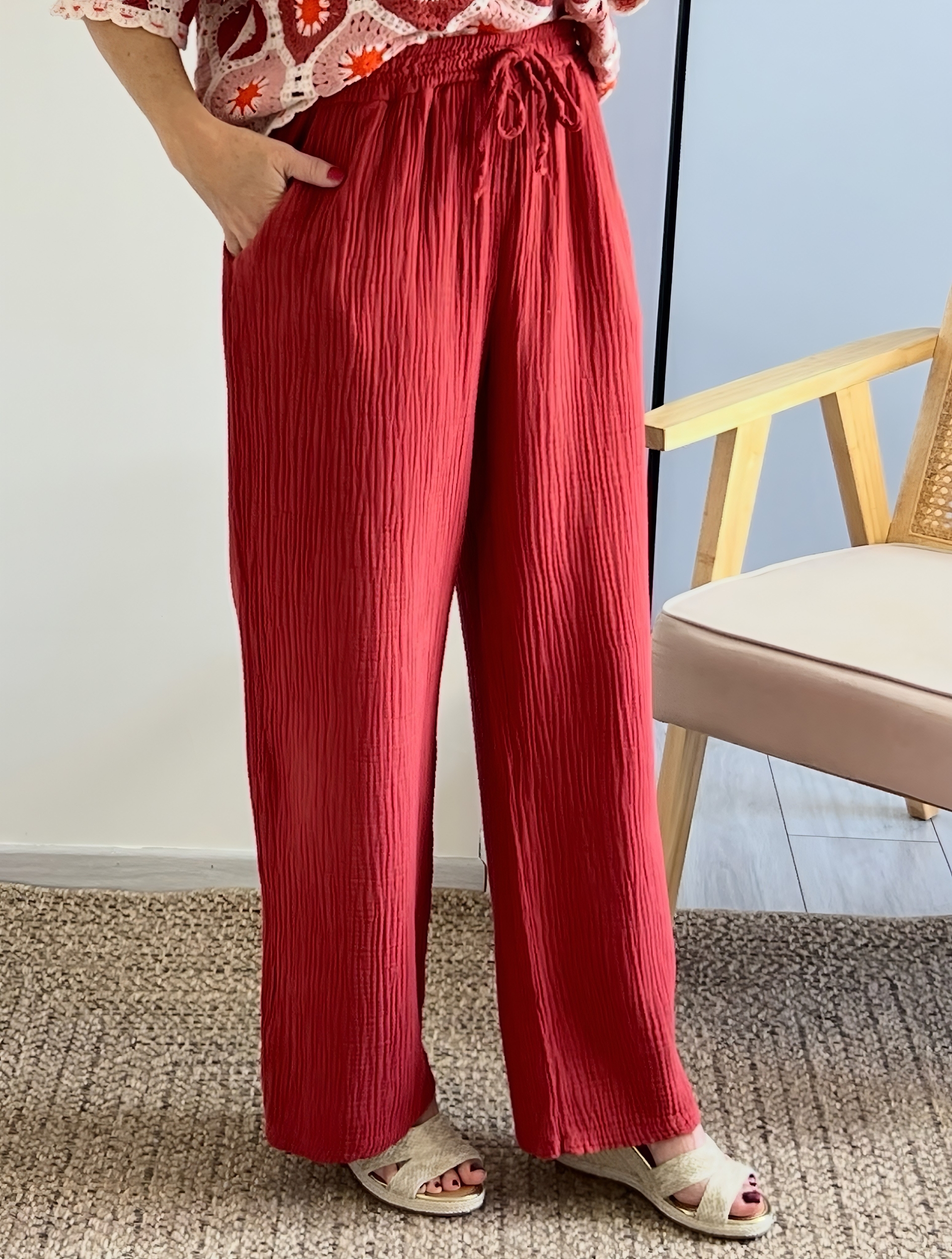 le pantalon noe terracota -3