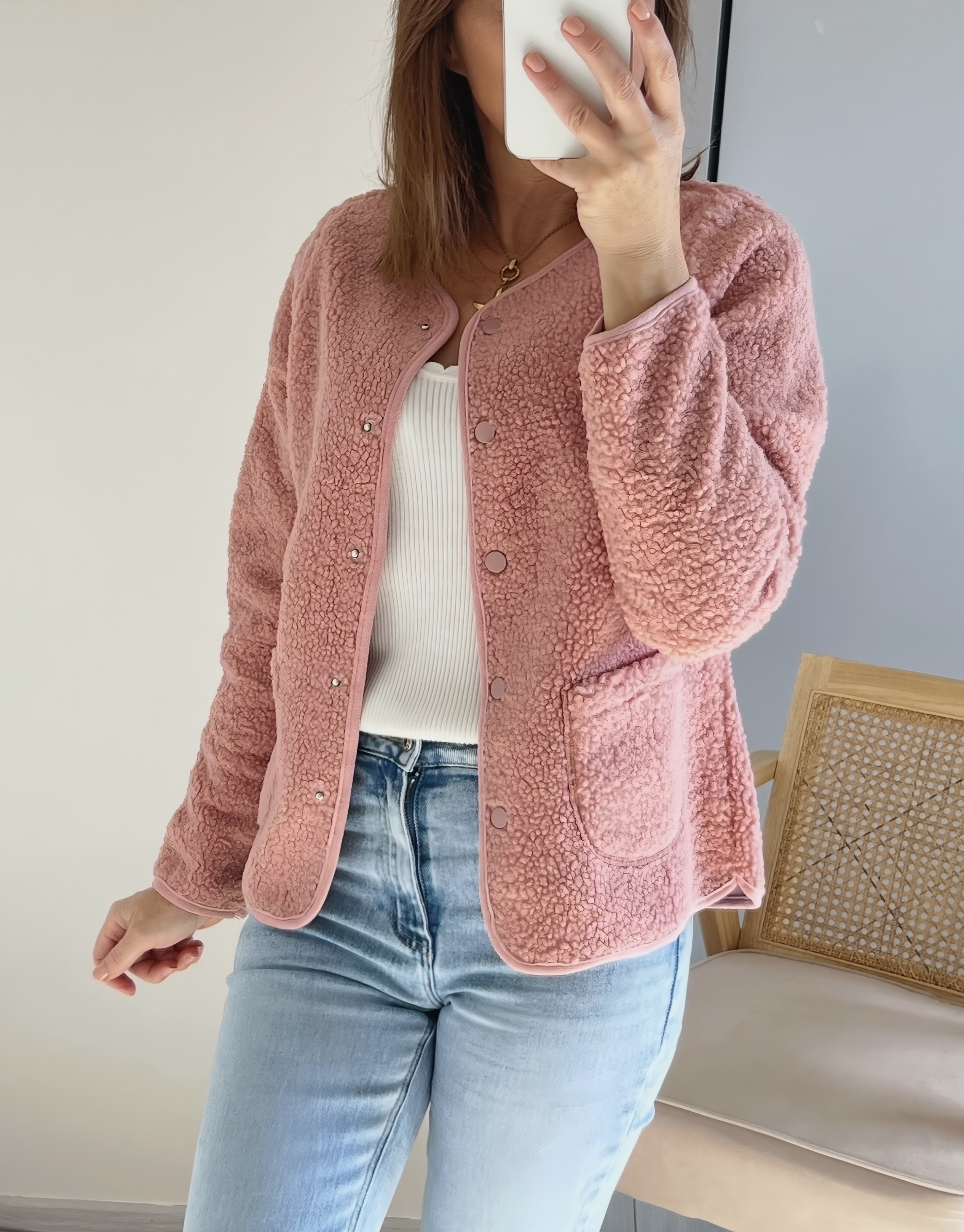la veste bianca rose -2