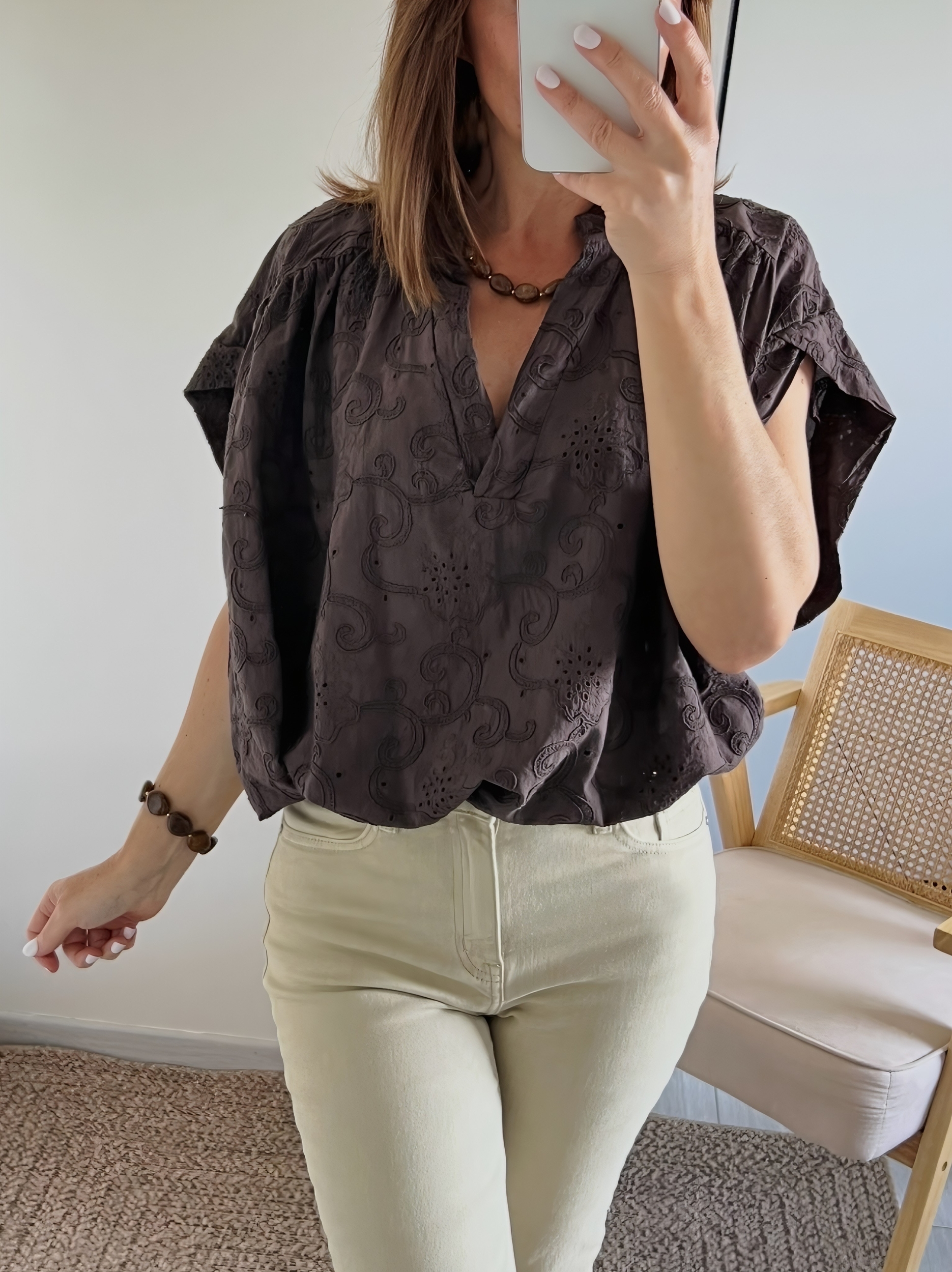 la blouse solya choco -1