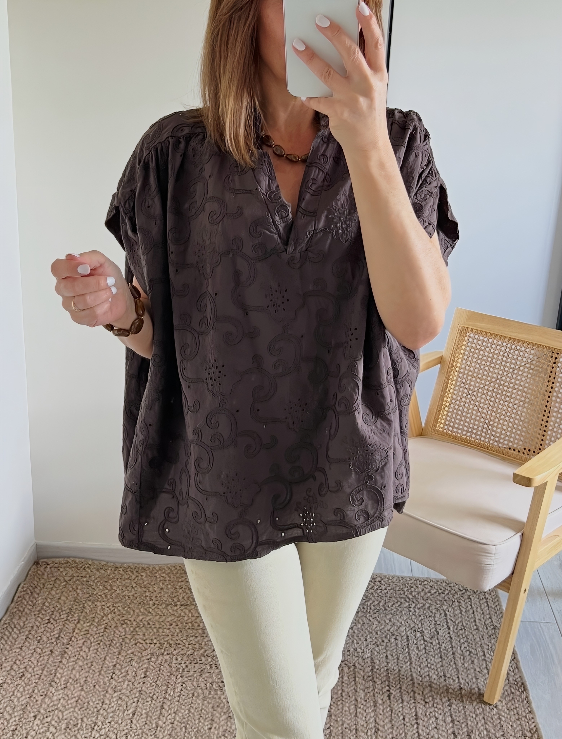 la blouse solya choco -2