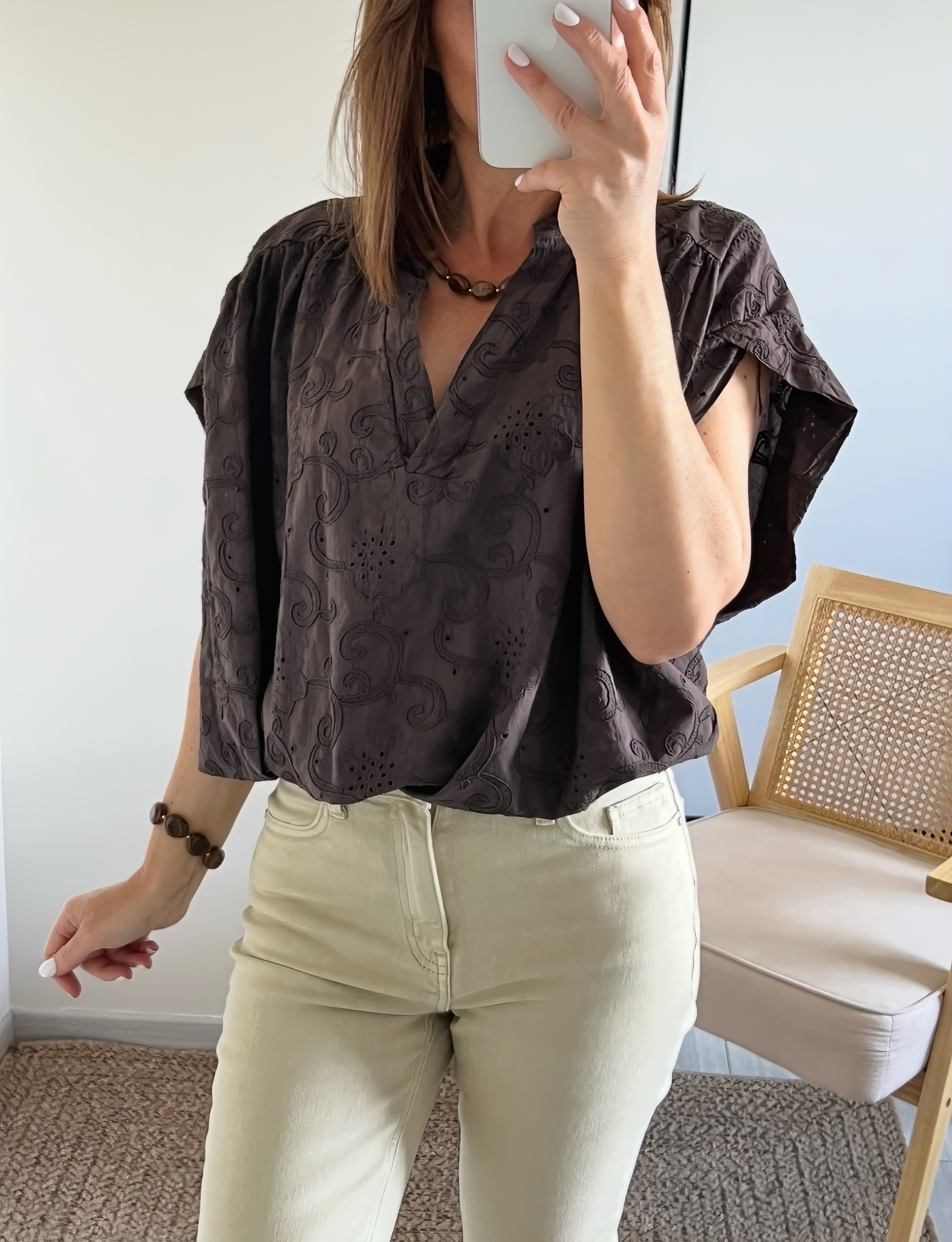 la blouse solya choco -4