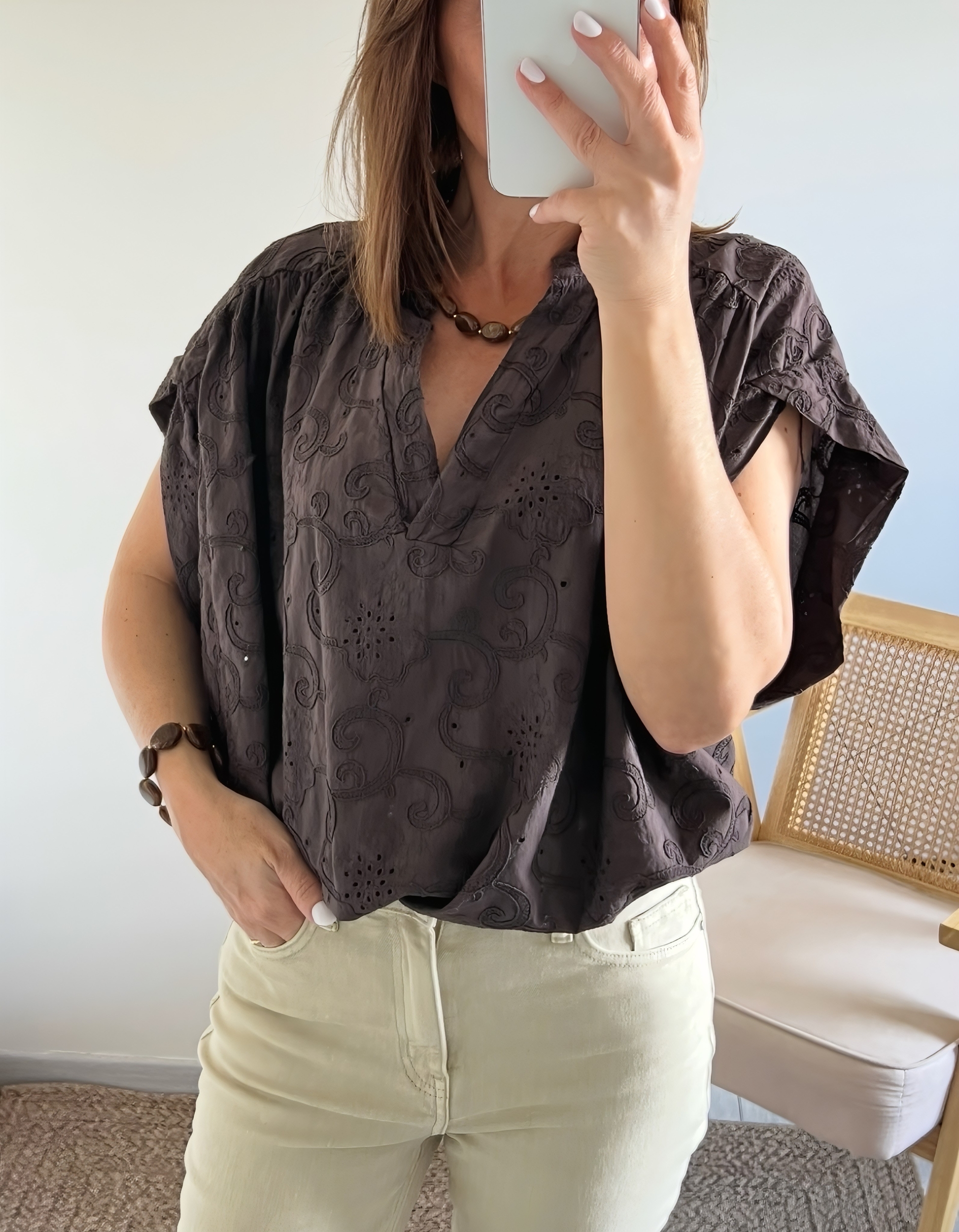 a blouse solya choco -5