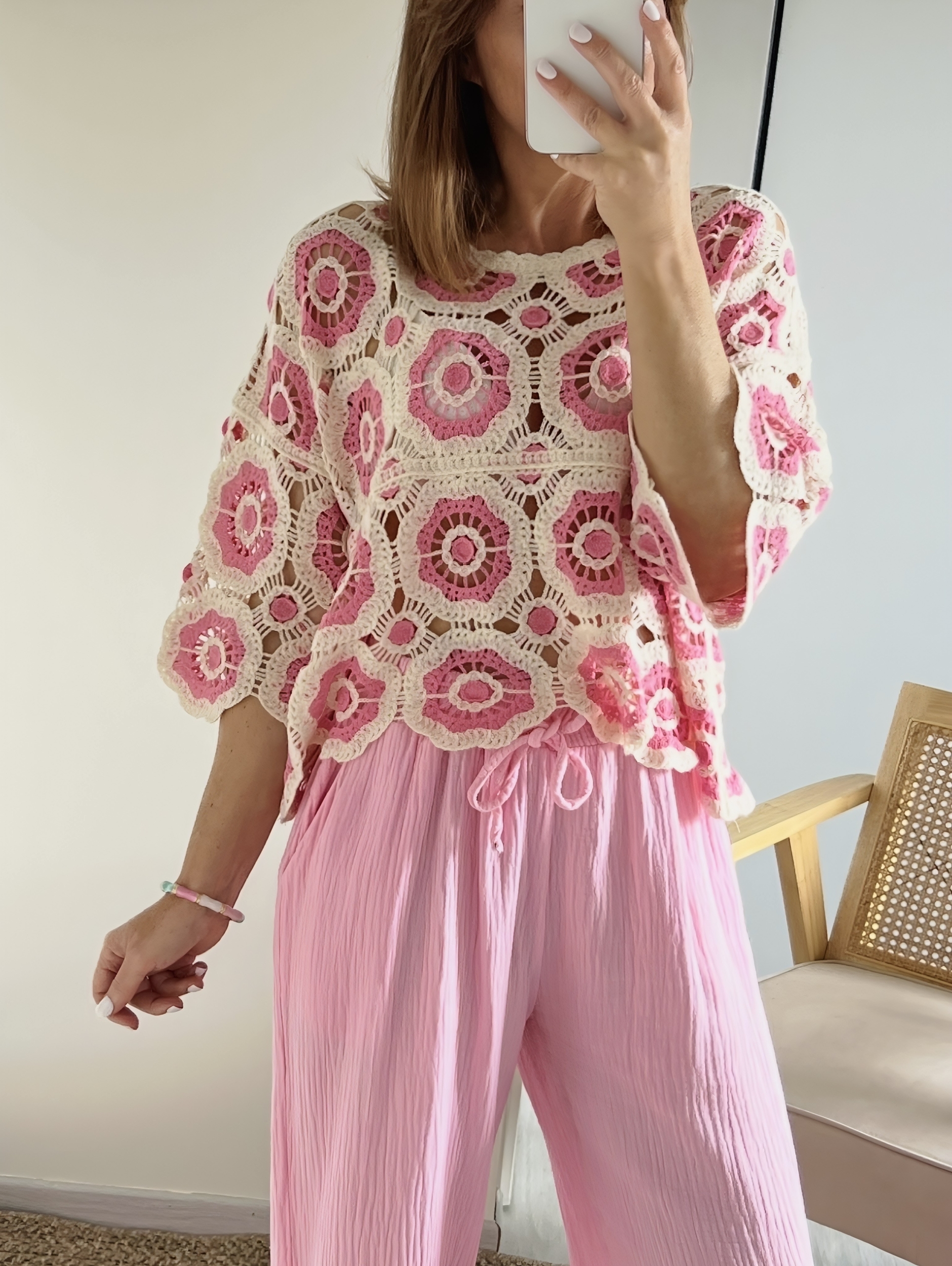 le pantalon noé rose -3