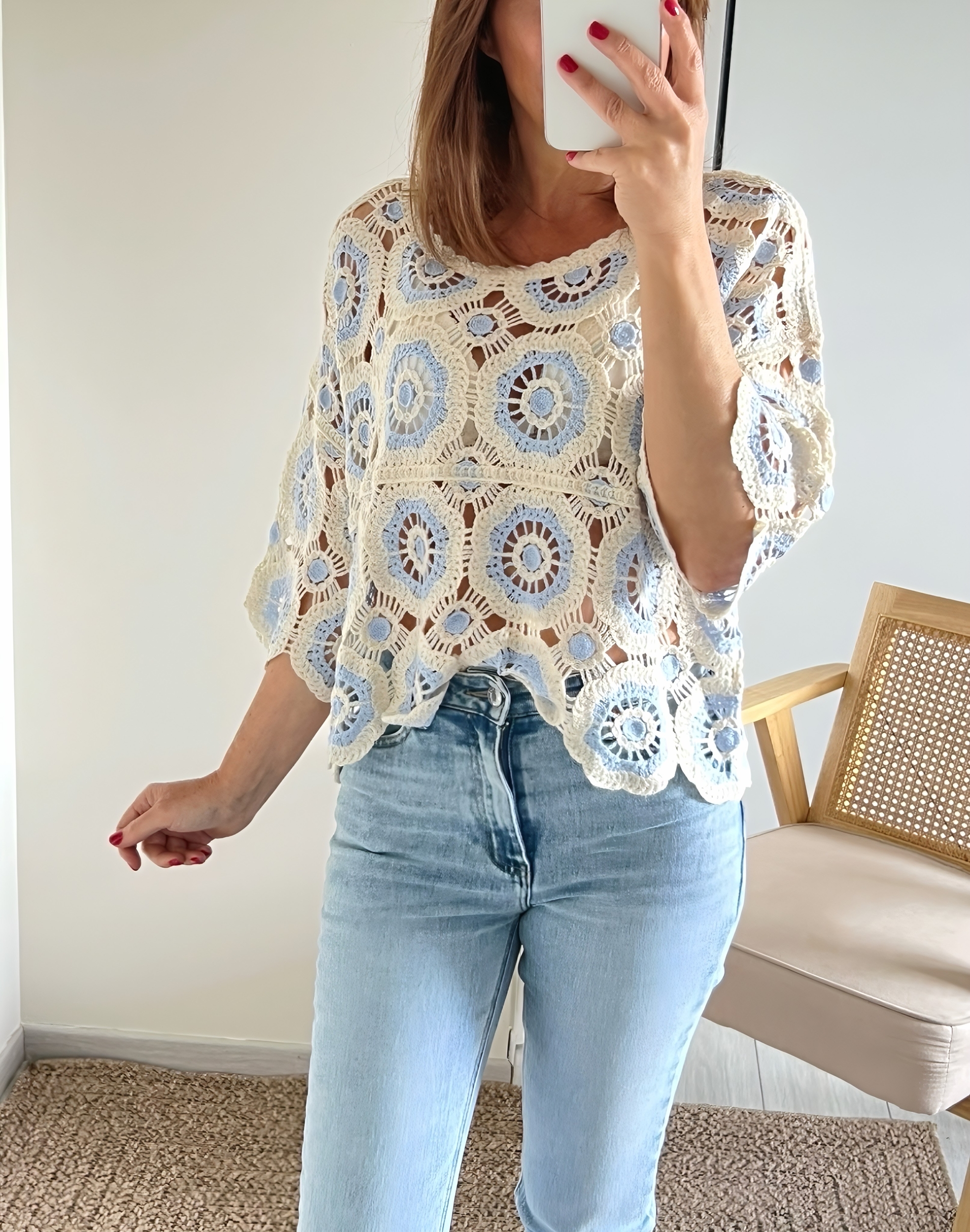 le top magda bleu -4