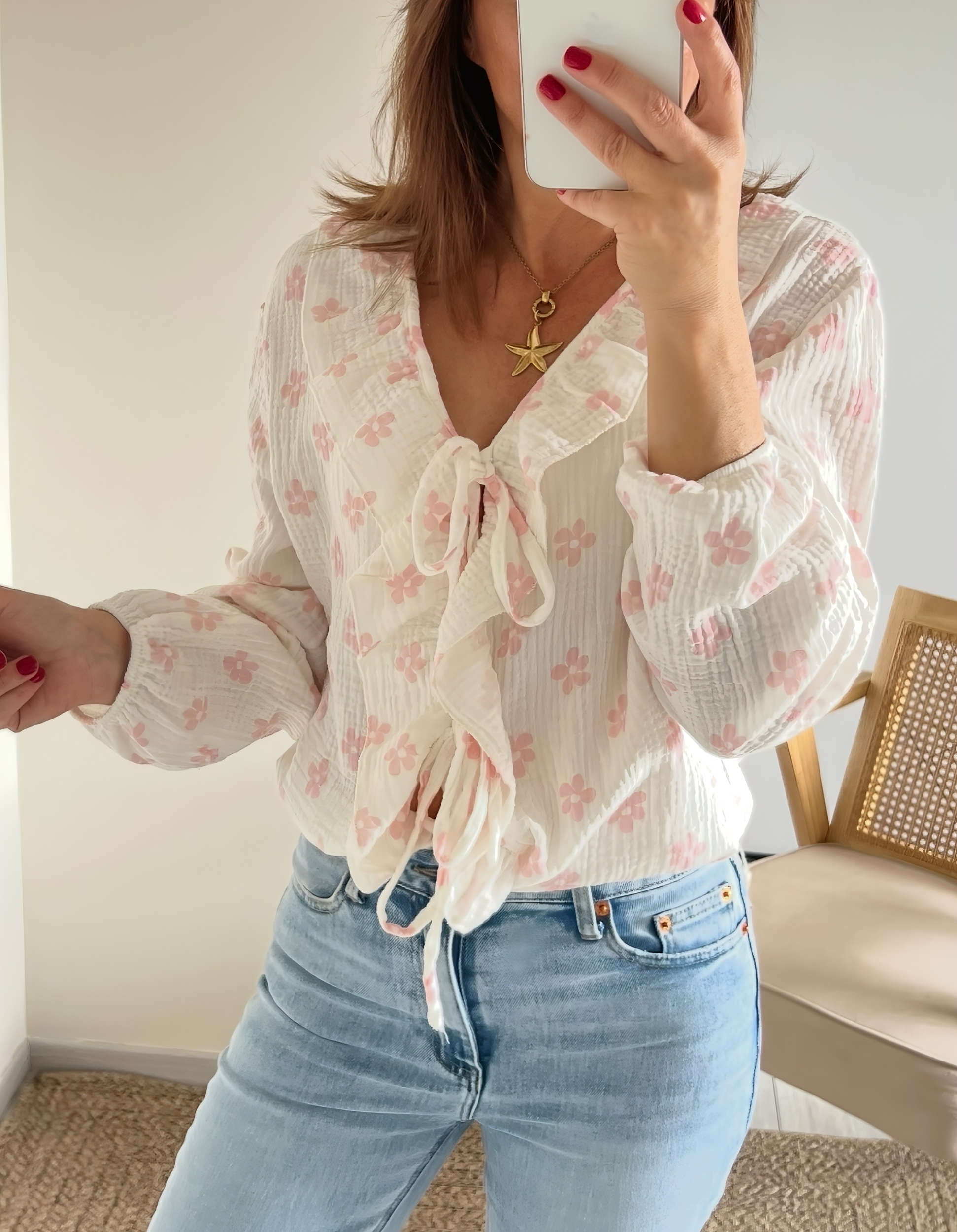 la blouse lilou rose -1