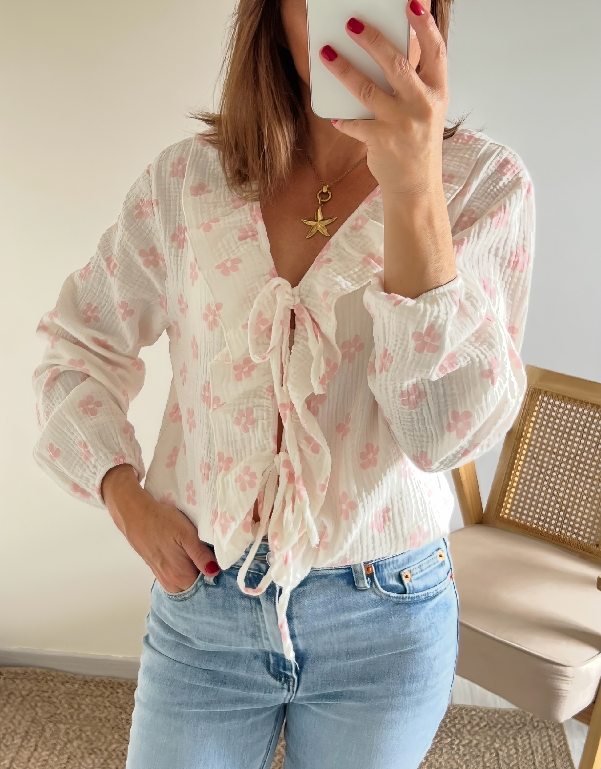 la blouse lilou rose -2