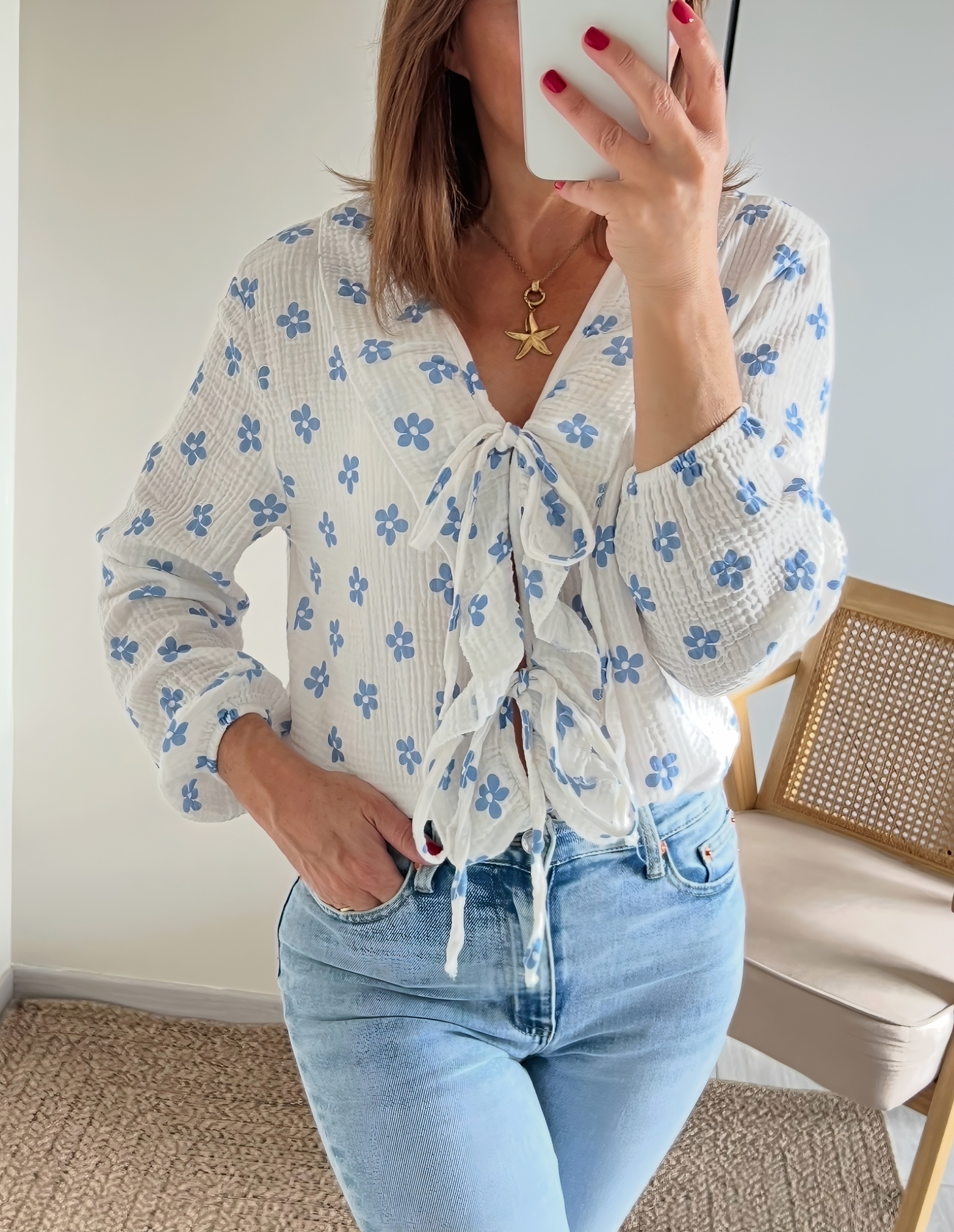 la blouse lilou bleue -1
