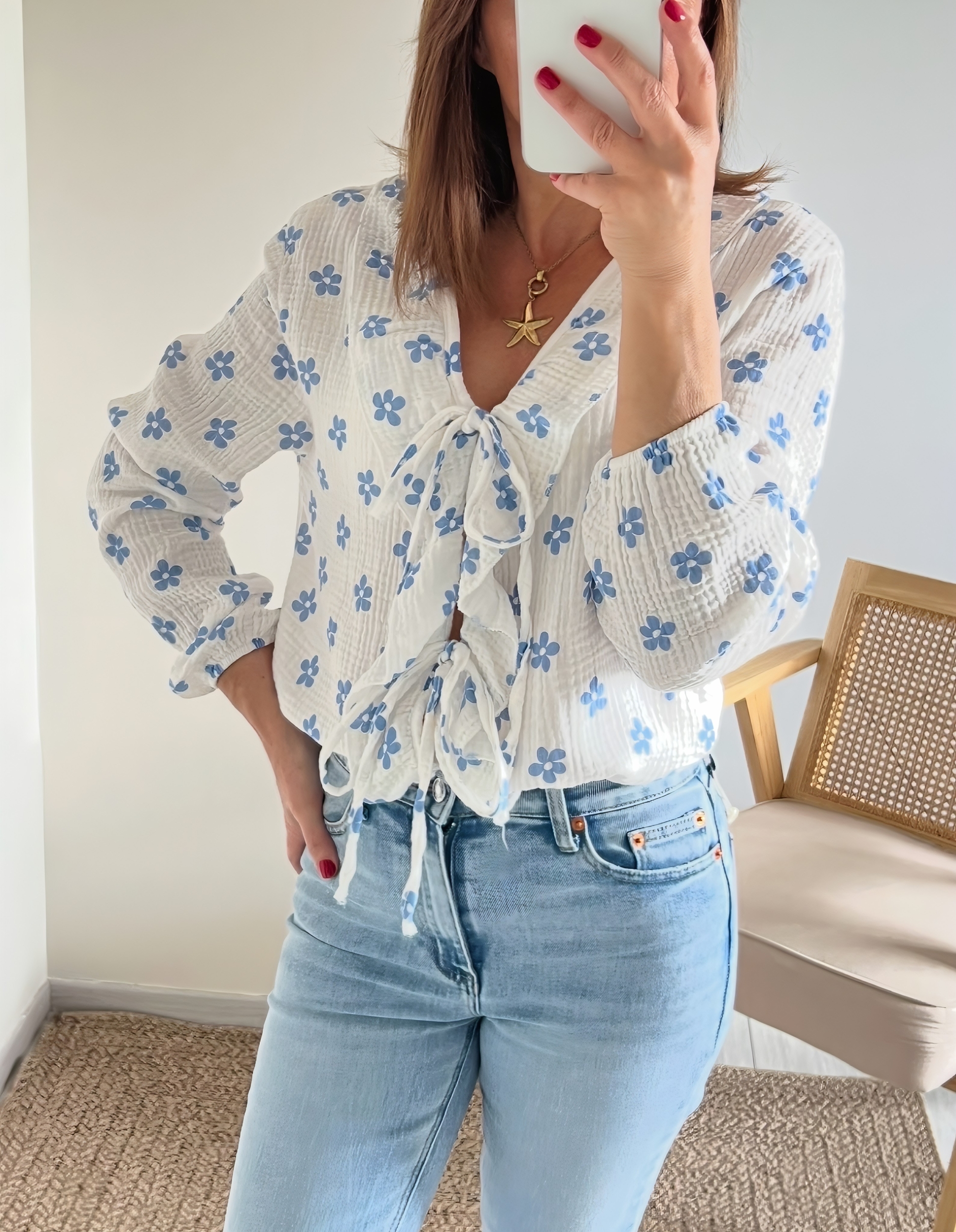 la blouse lilou bleue -2