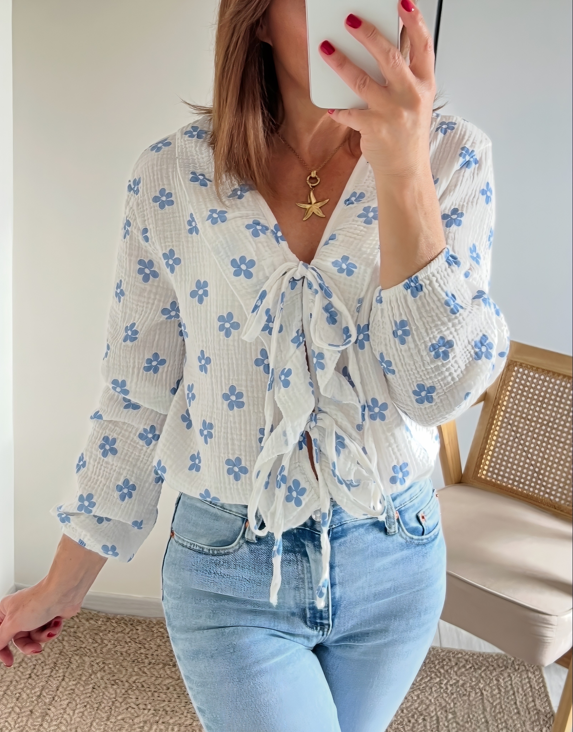 la blouse lilou bleue -4