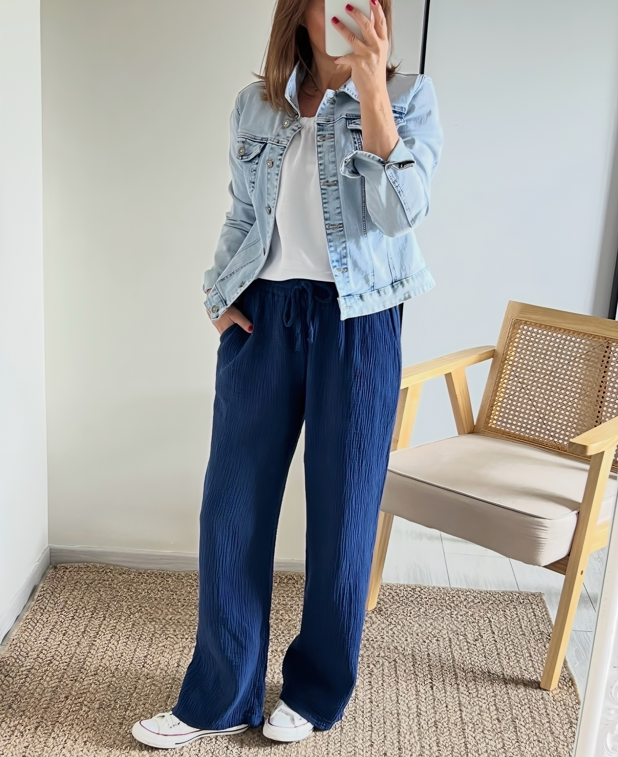 le pantalon noé marine -1