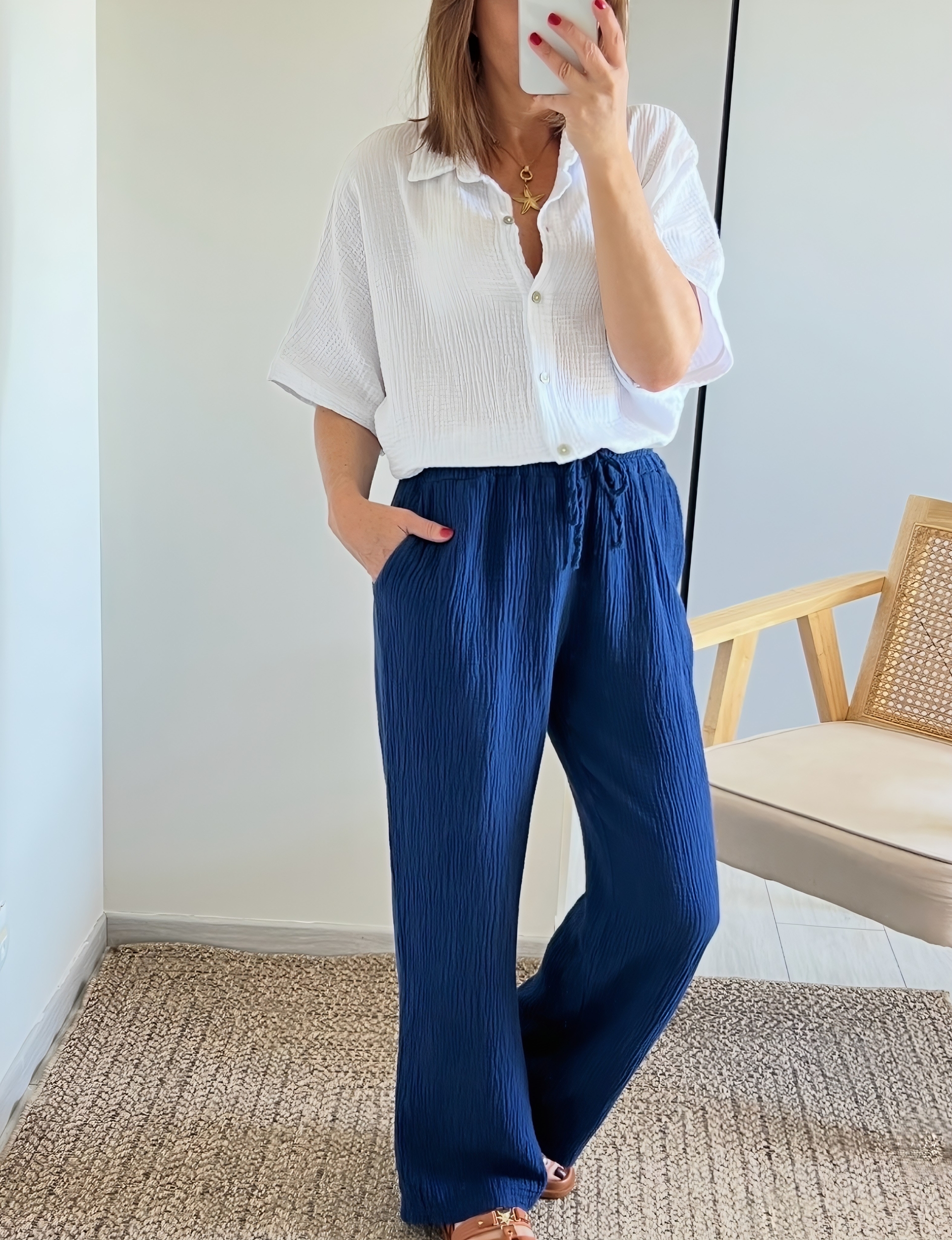 le pantalon noe marine -5