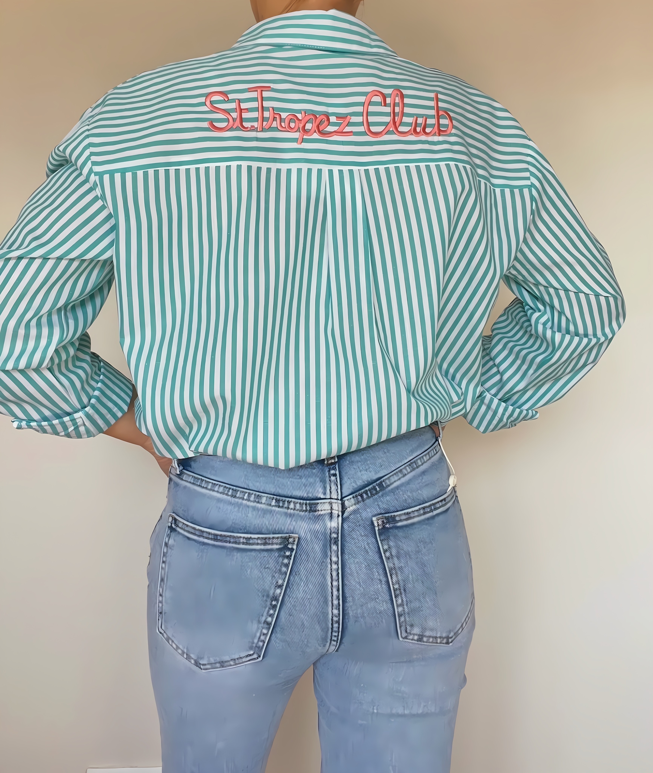 chemise st tropez verte -2