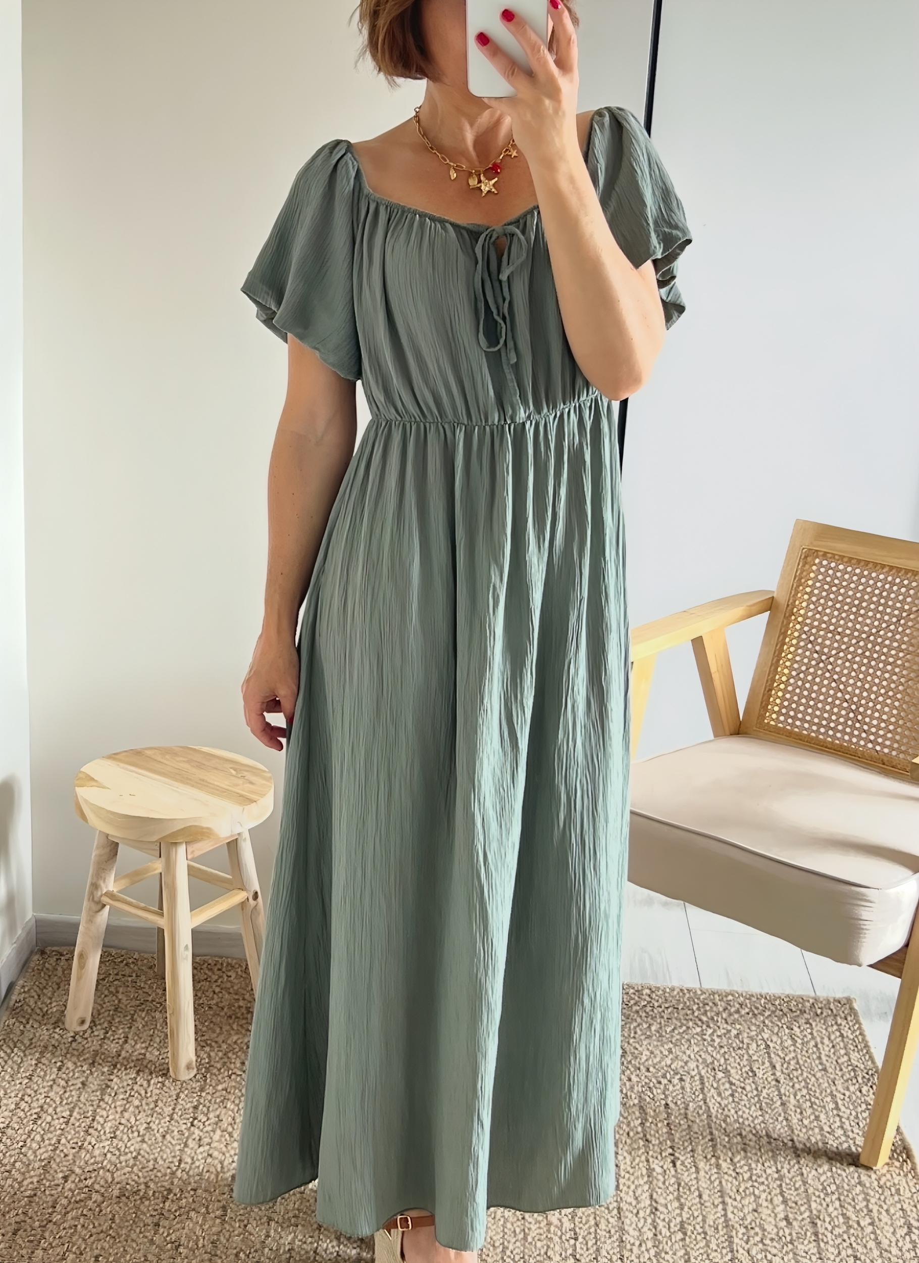 la robe loane kaki -1