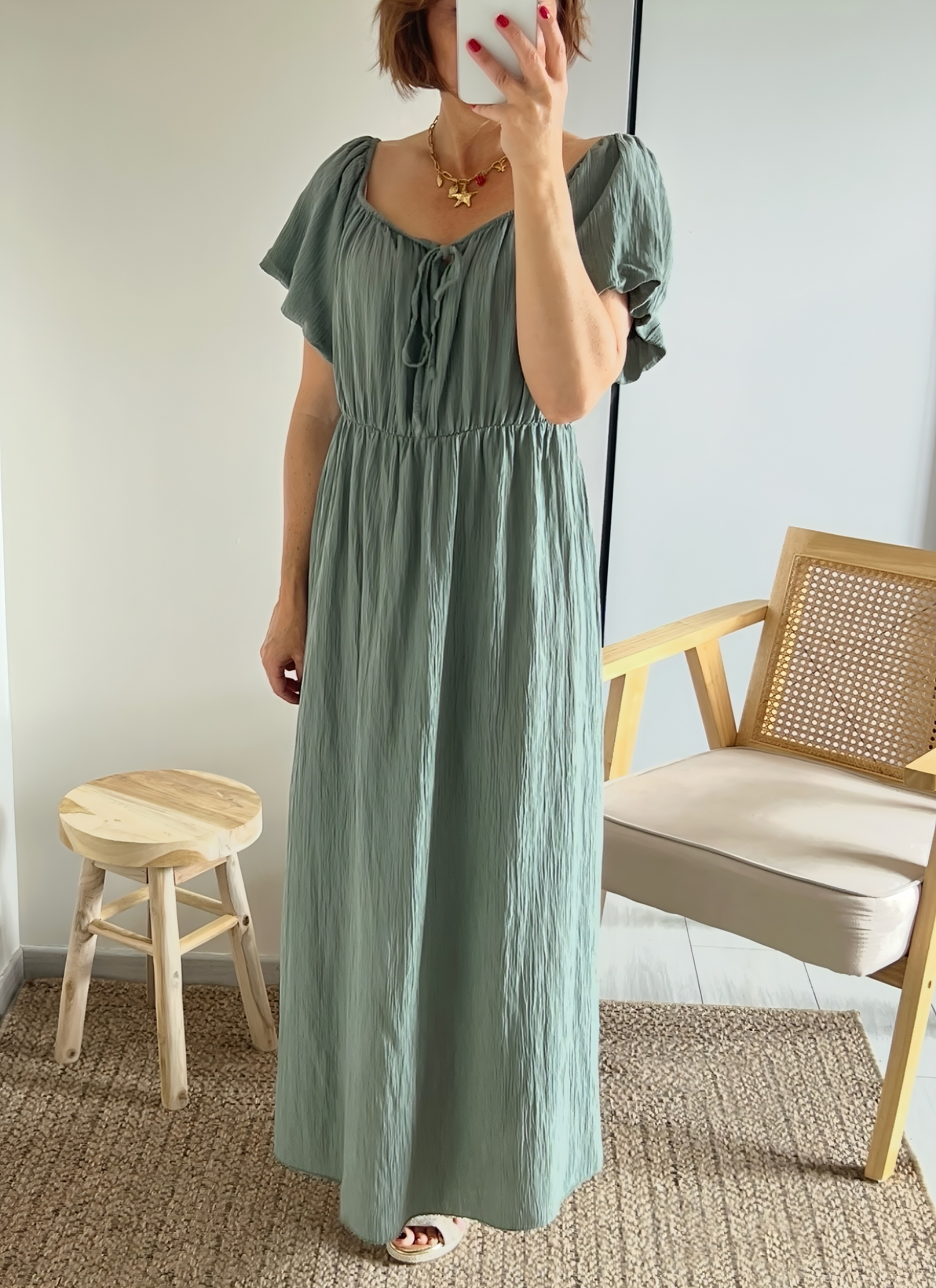 la robe loane kaki -2