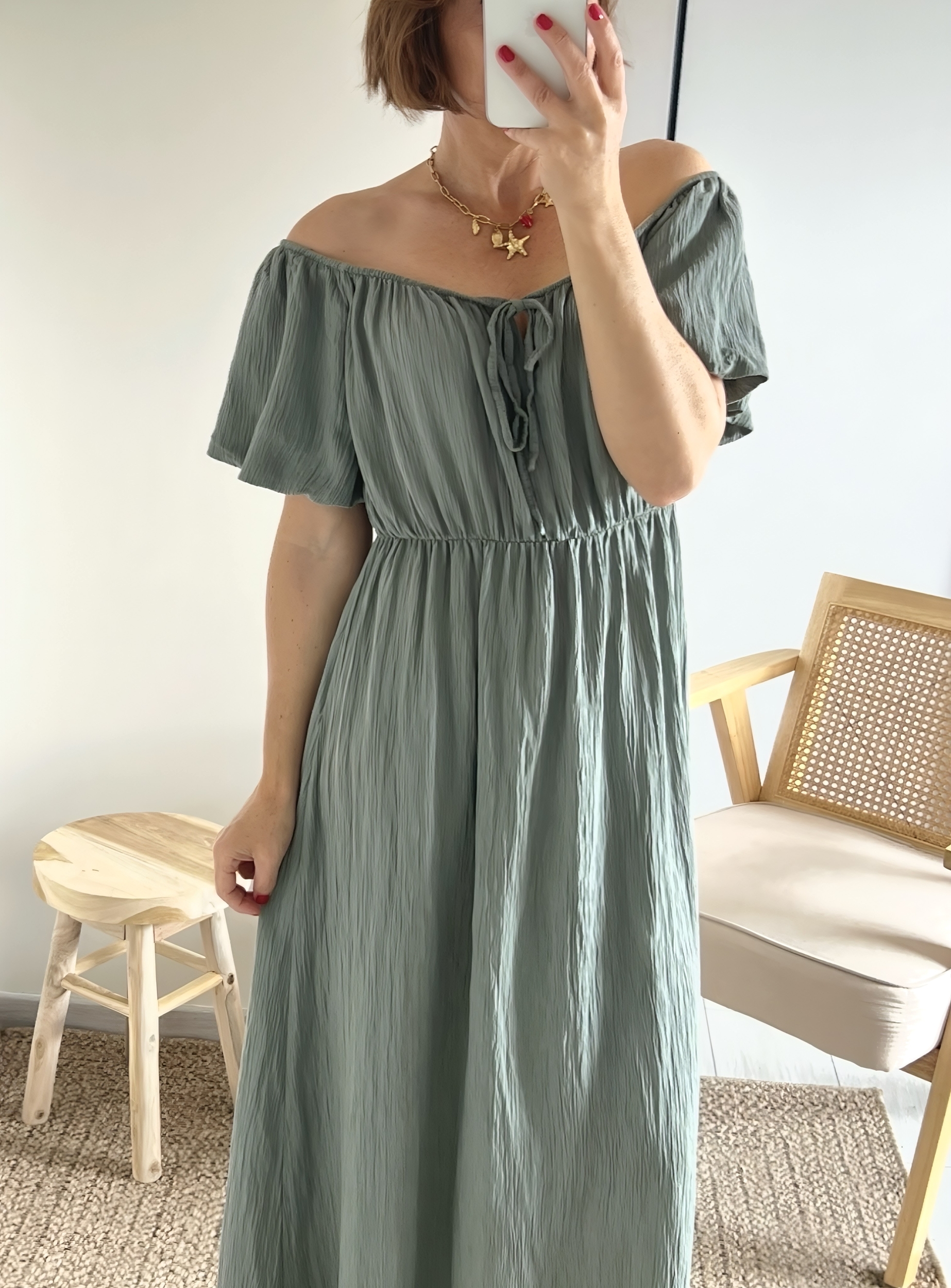 la robe loane kaki -3