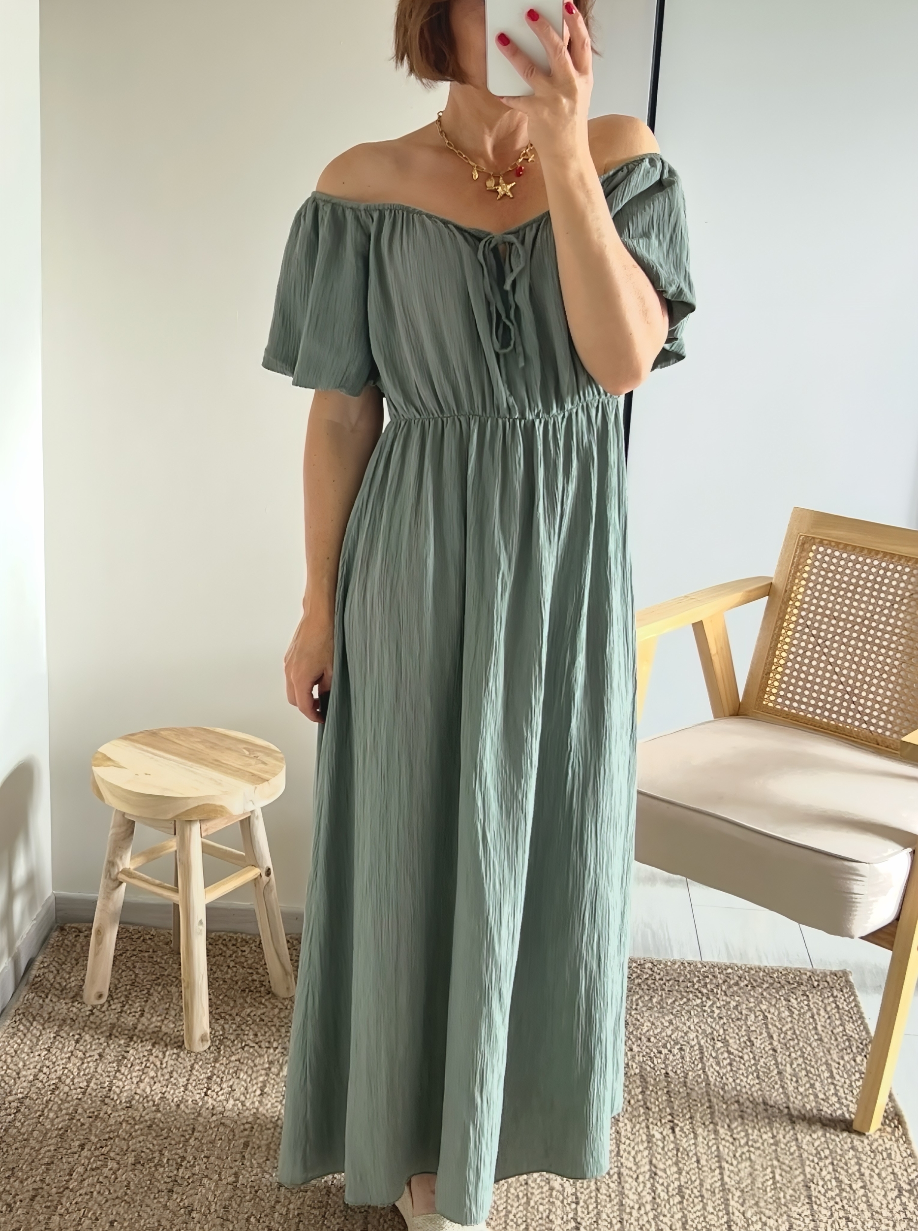 la robe loane kaki -4