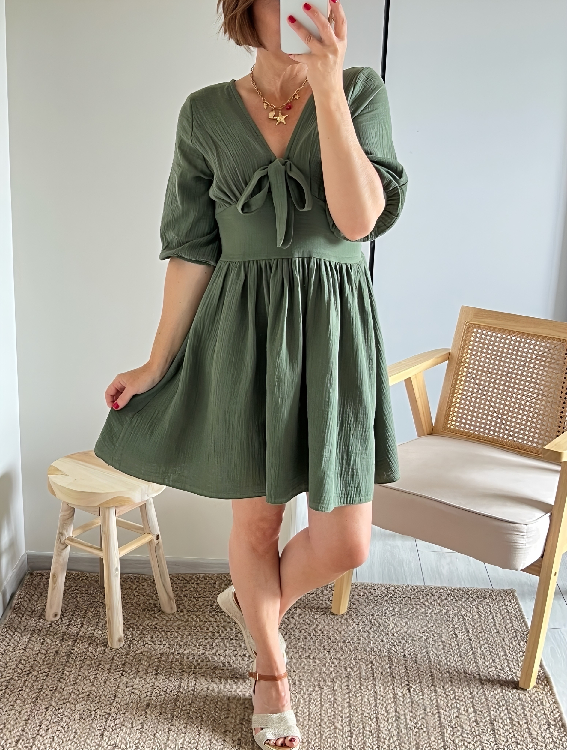 la robe stella kaki -1