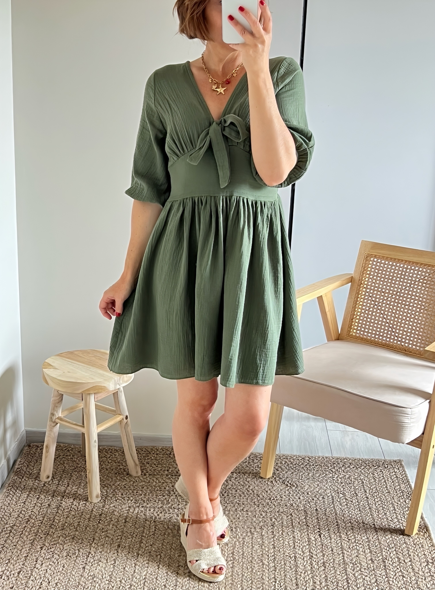 la robe stella kaki -2