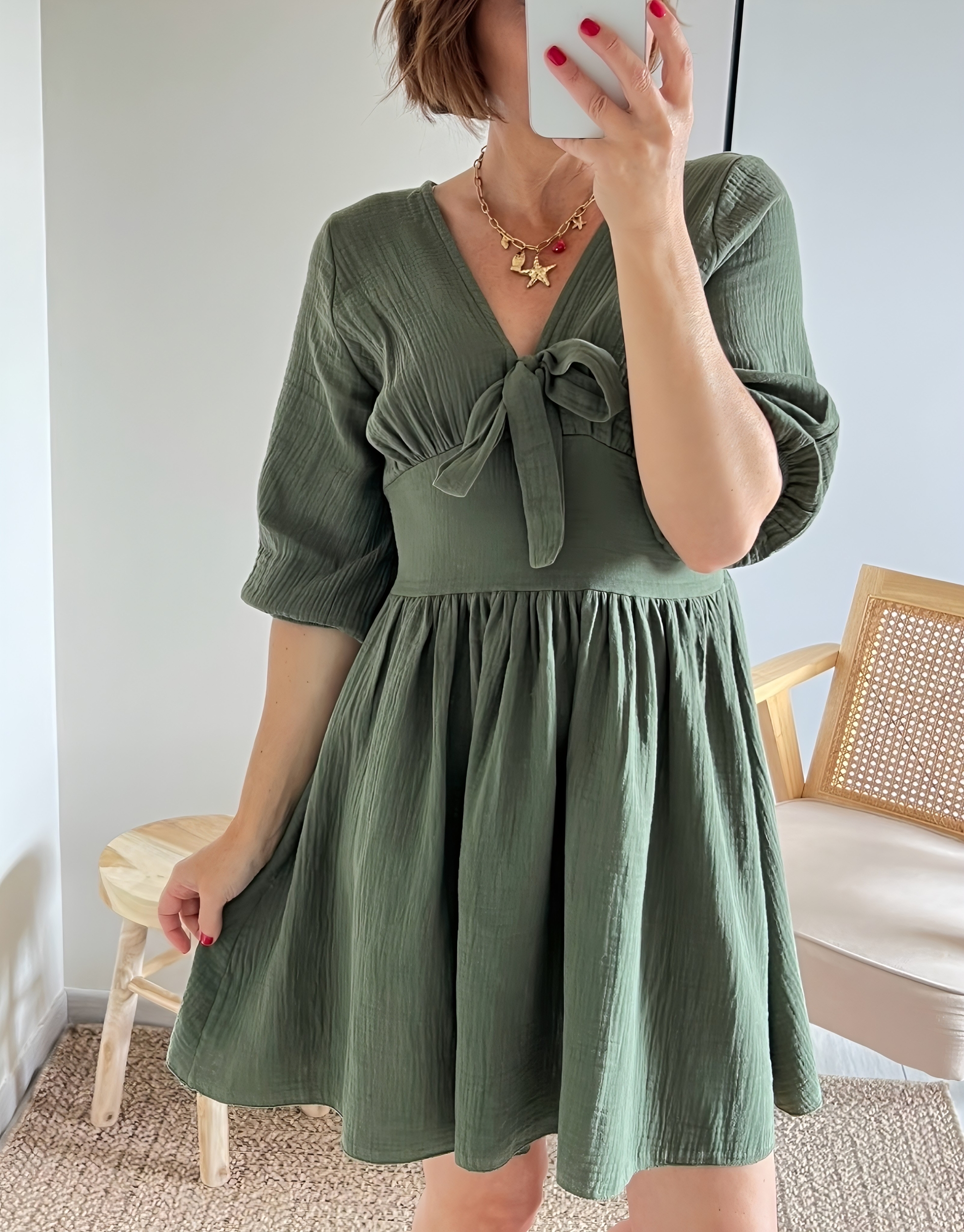 la robe stella kaki -3