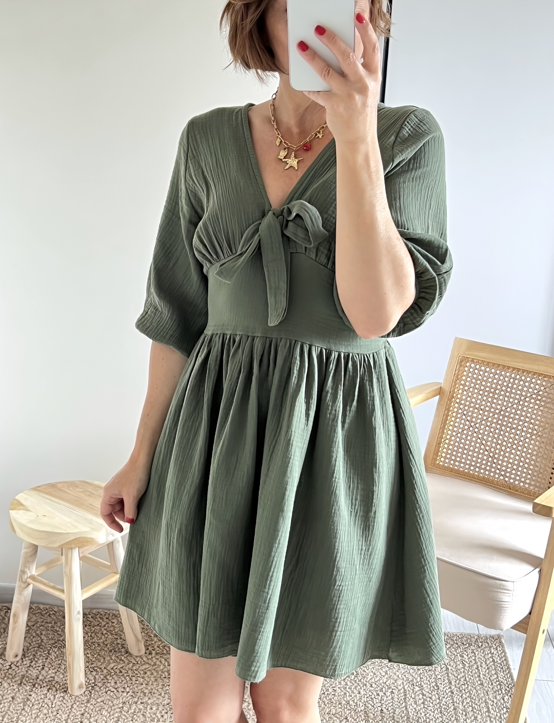 la robe stella kaki -4