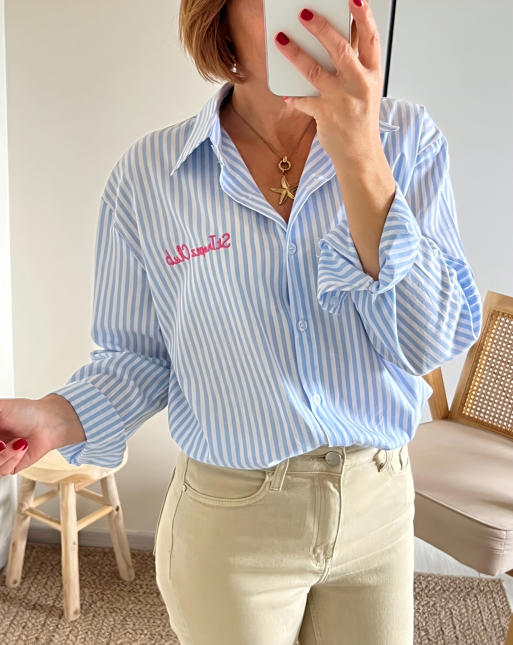 la chemise saint tropez bleue -4