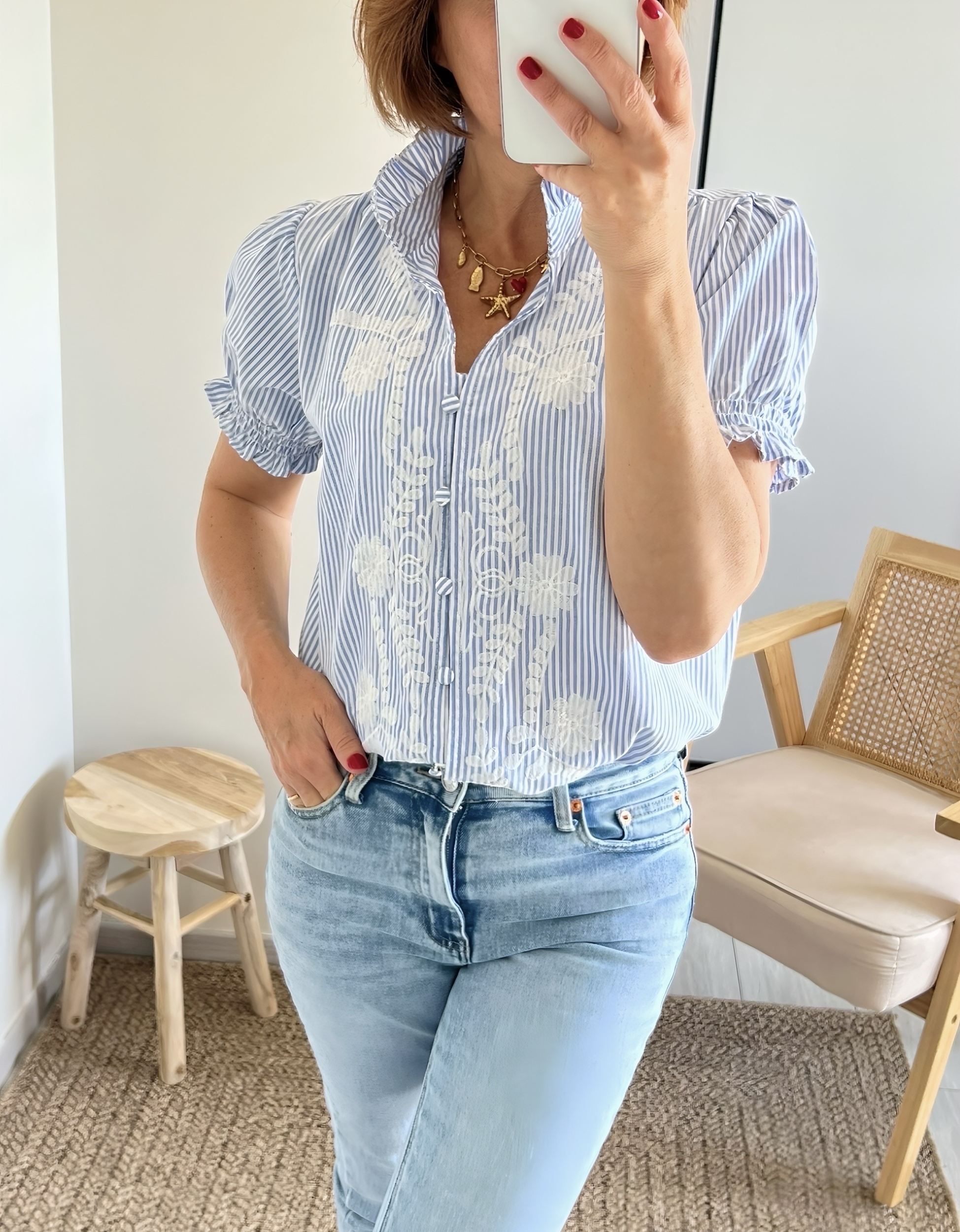la blouse emma bleue