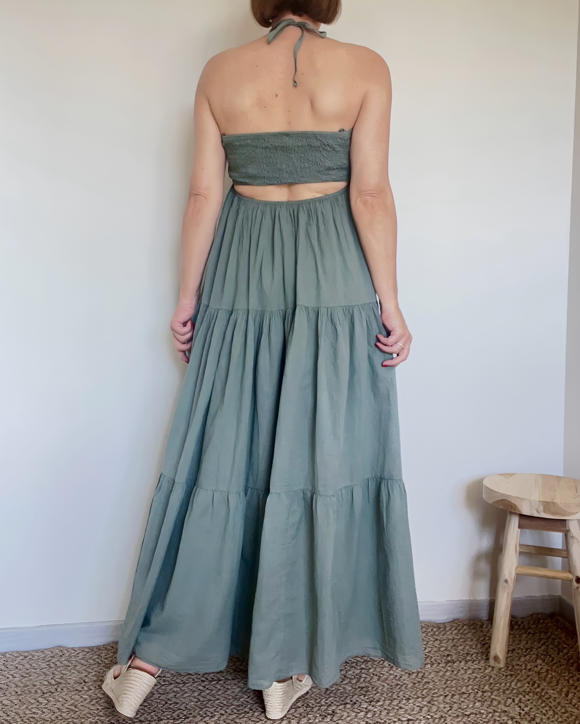 la robe lina kaki -6