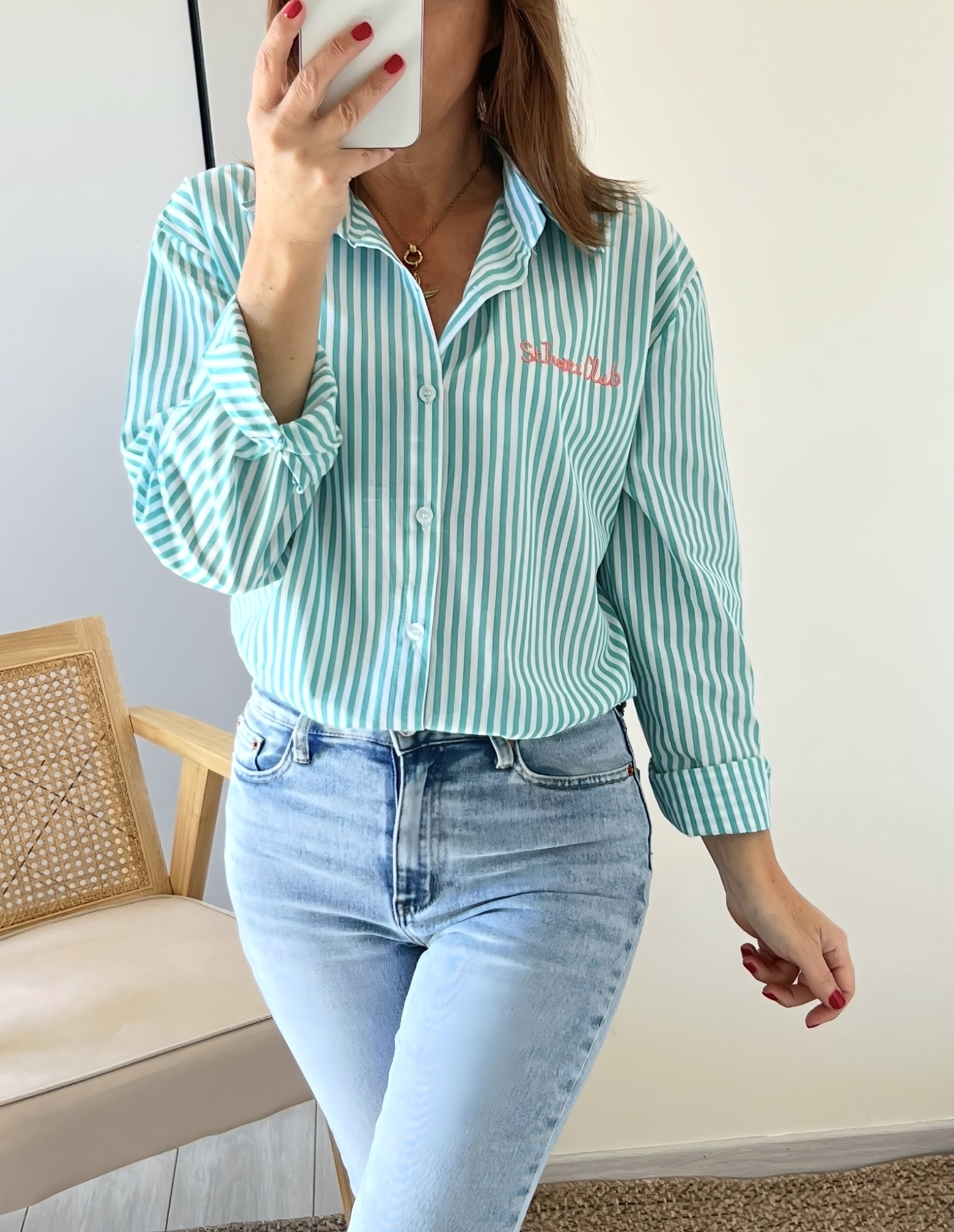 la chemise st tropez verte -2