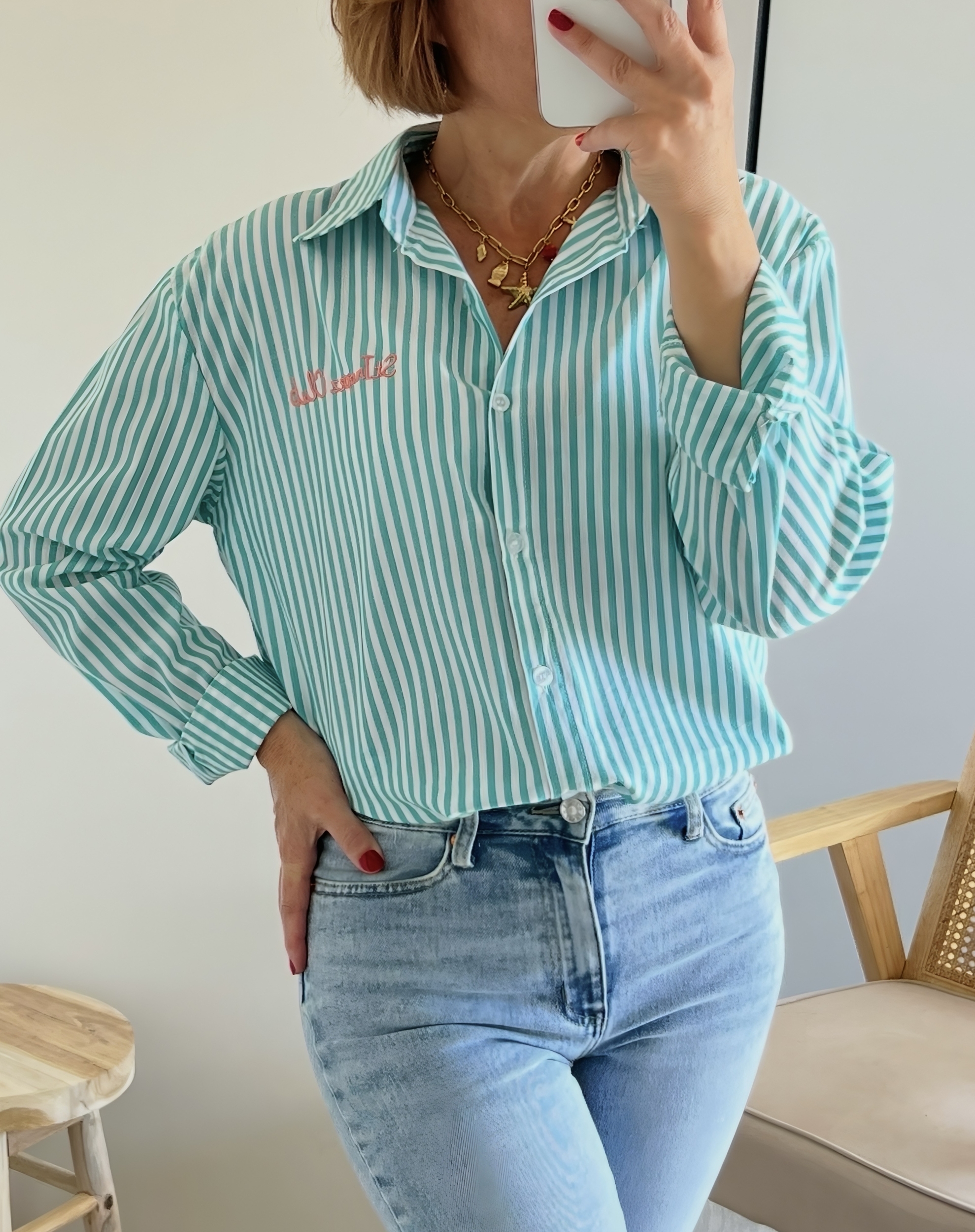la chemise st tropez verte -2