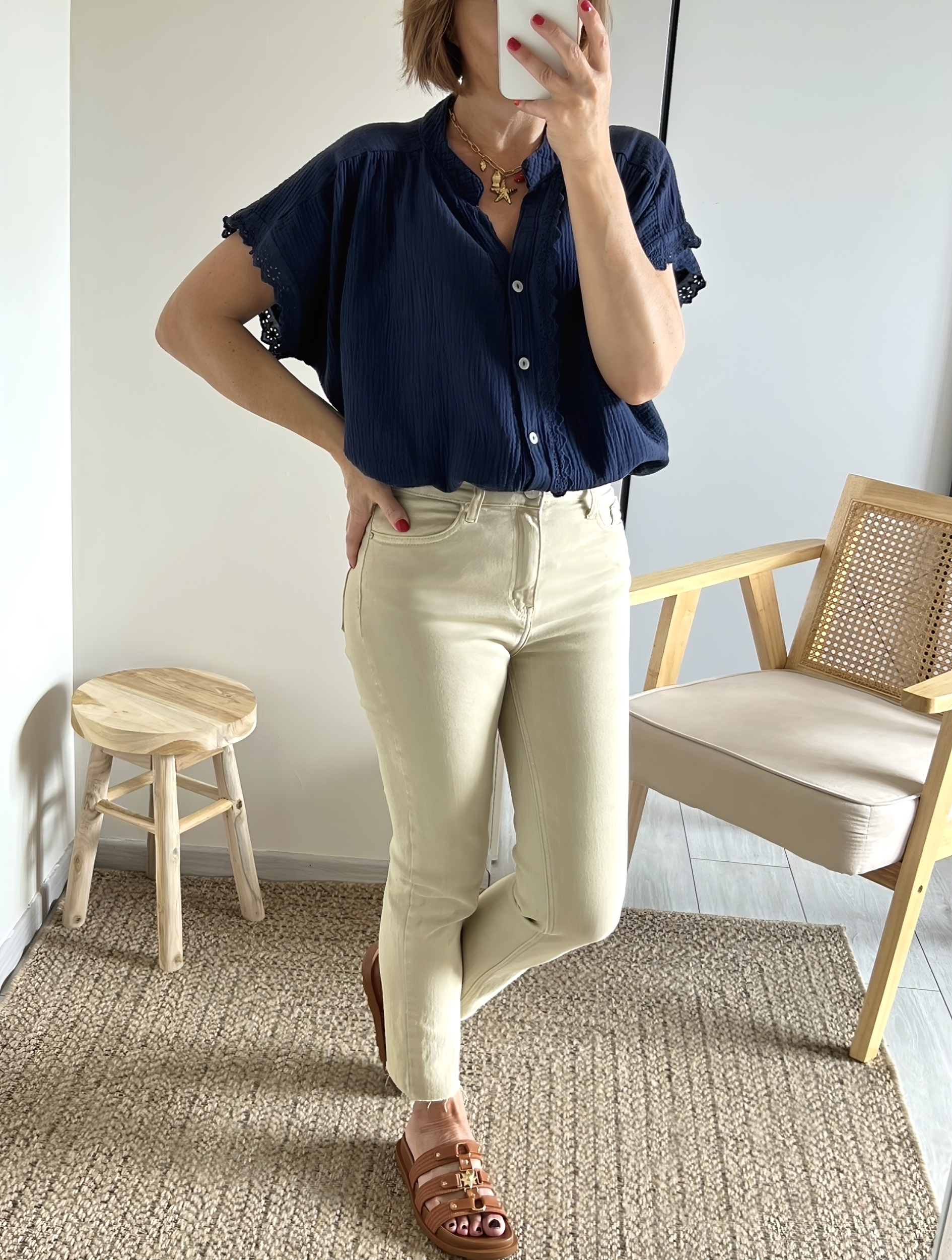 la blouse suzon marine -5