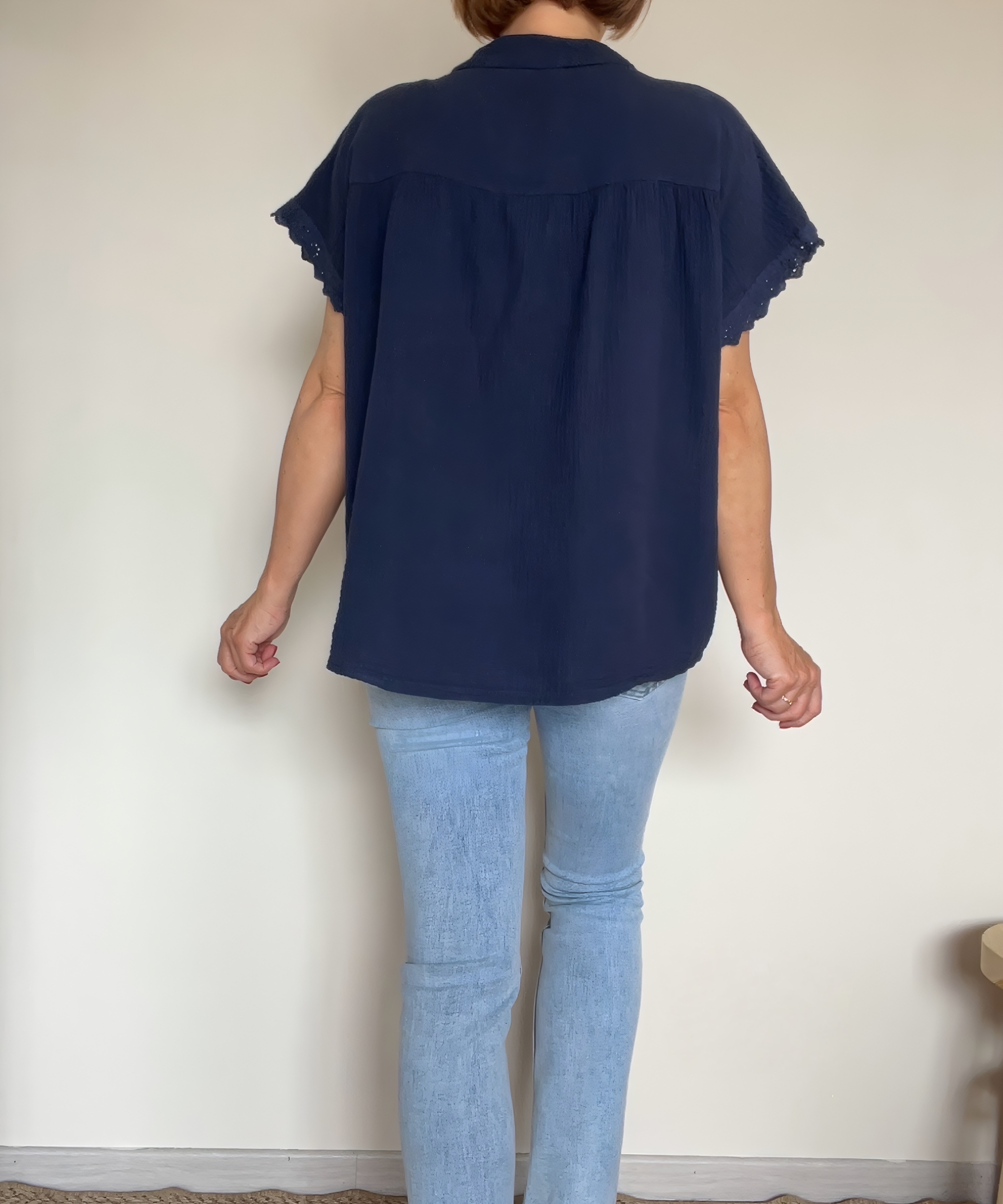 la blouse suzon marine -7