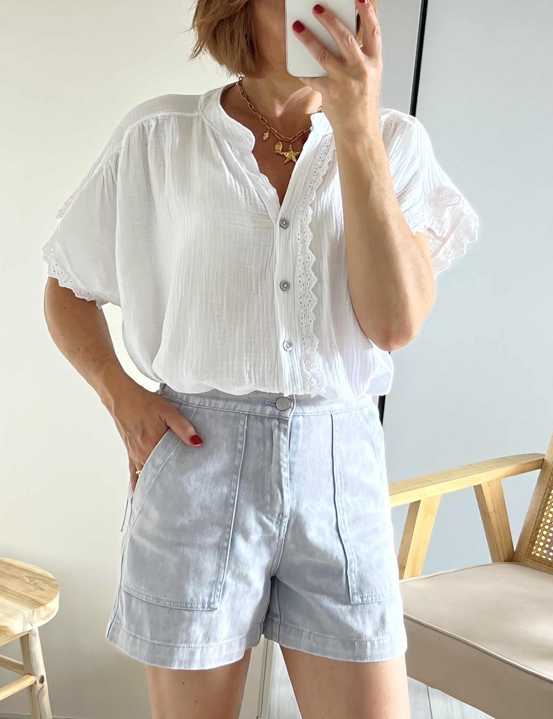 le short terry bleu -2