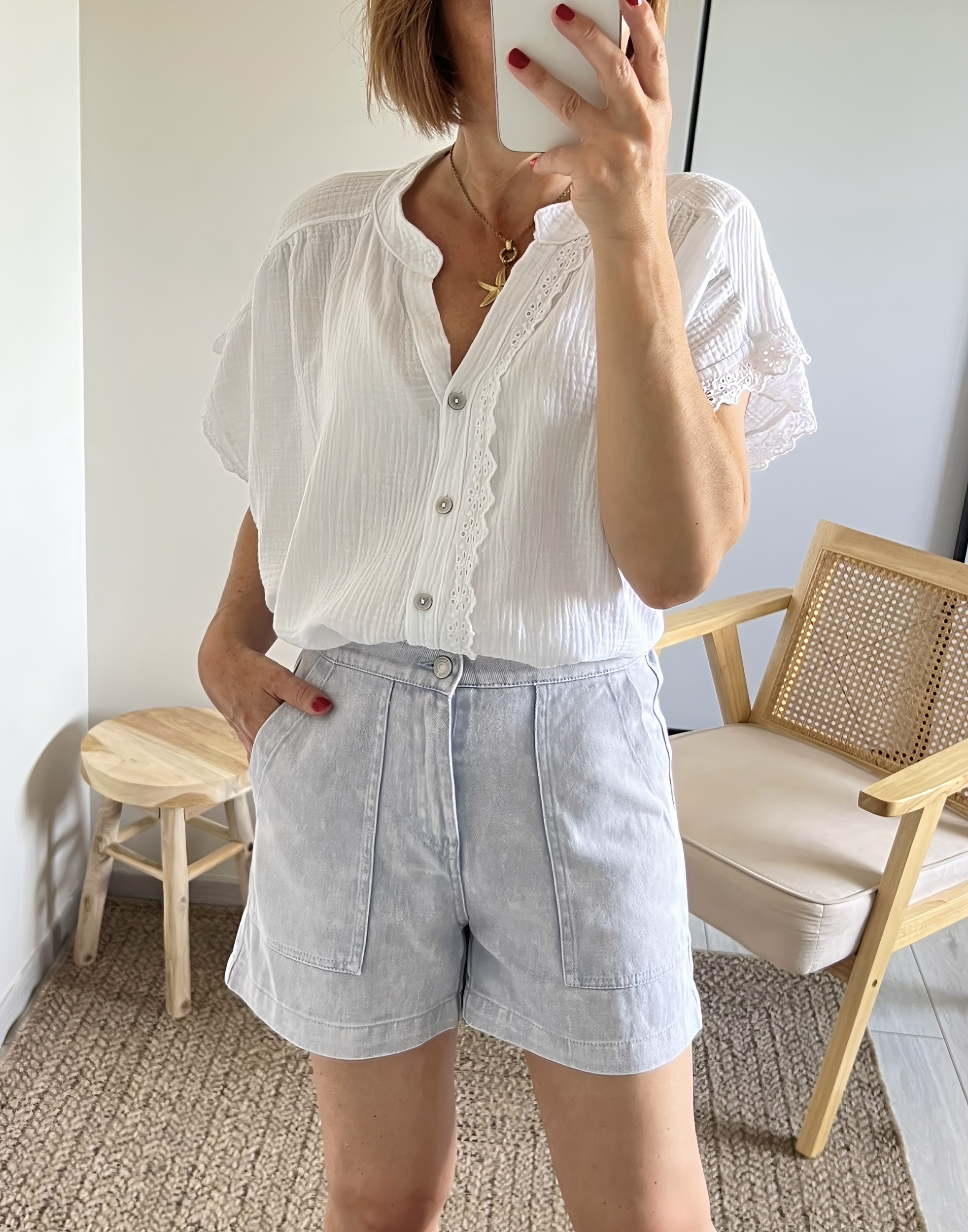 le short terry bleu -4