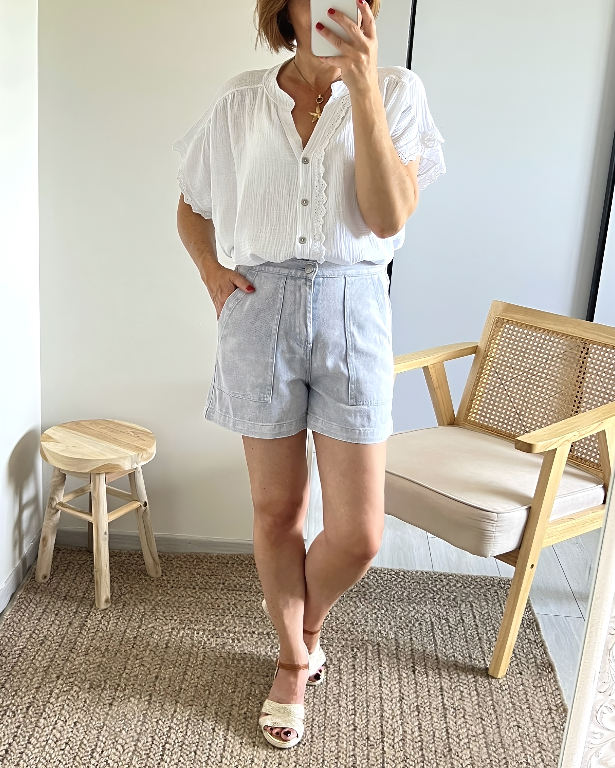 le short terry bleu -6